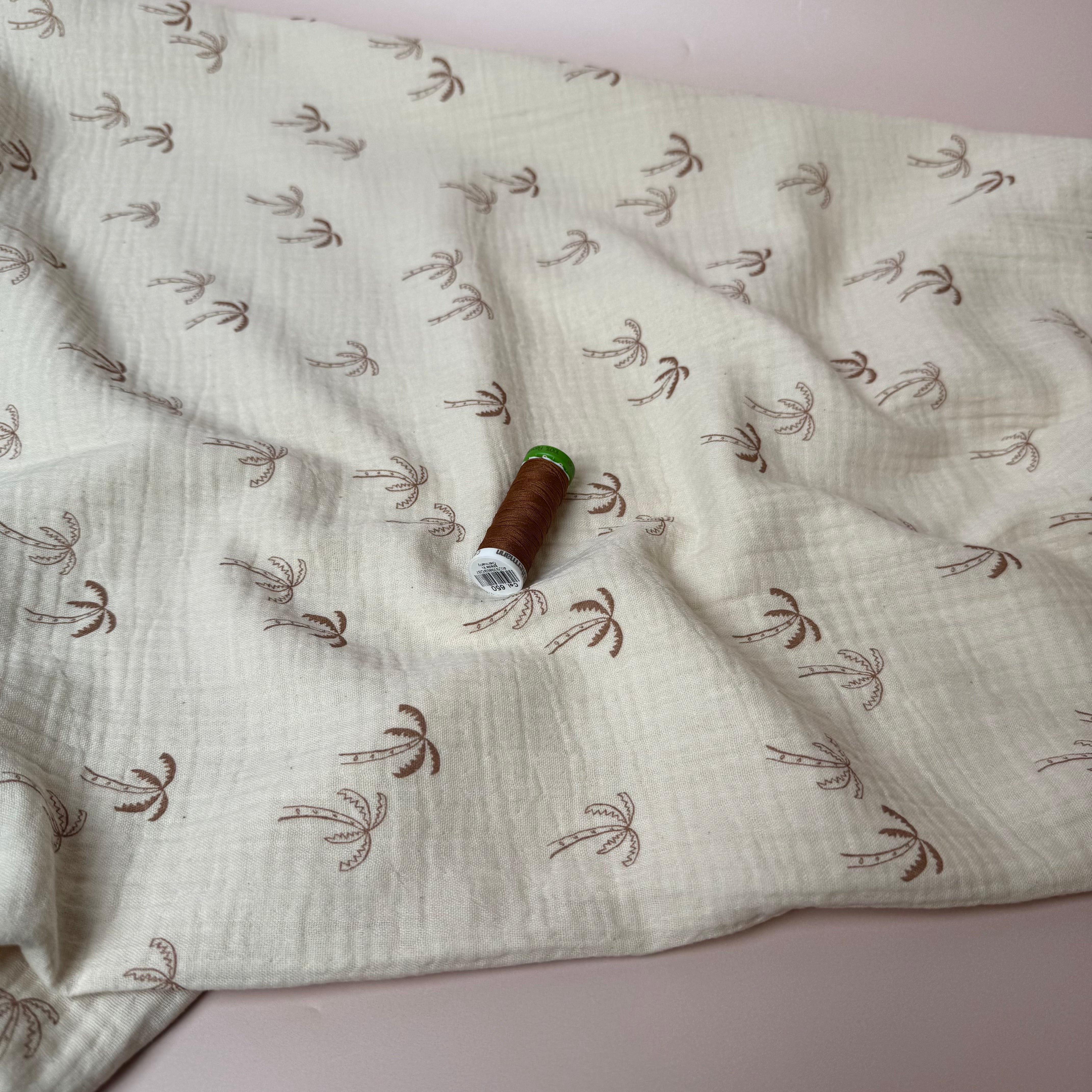 Palm Tree Cotton GOTS Double Gauze
