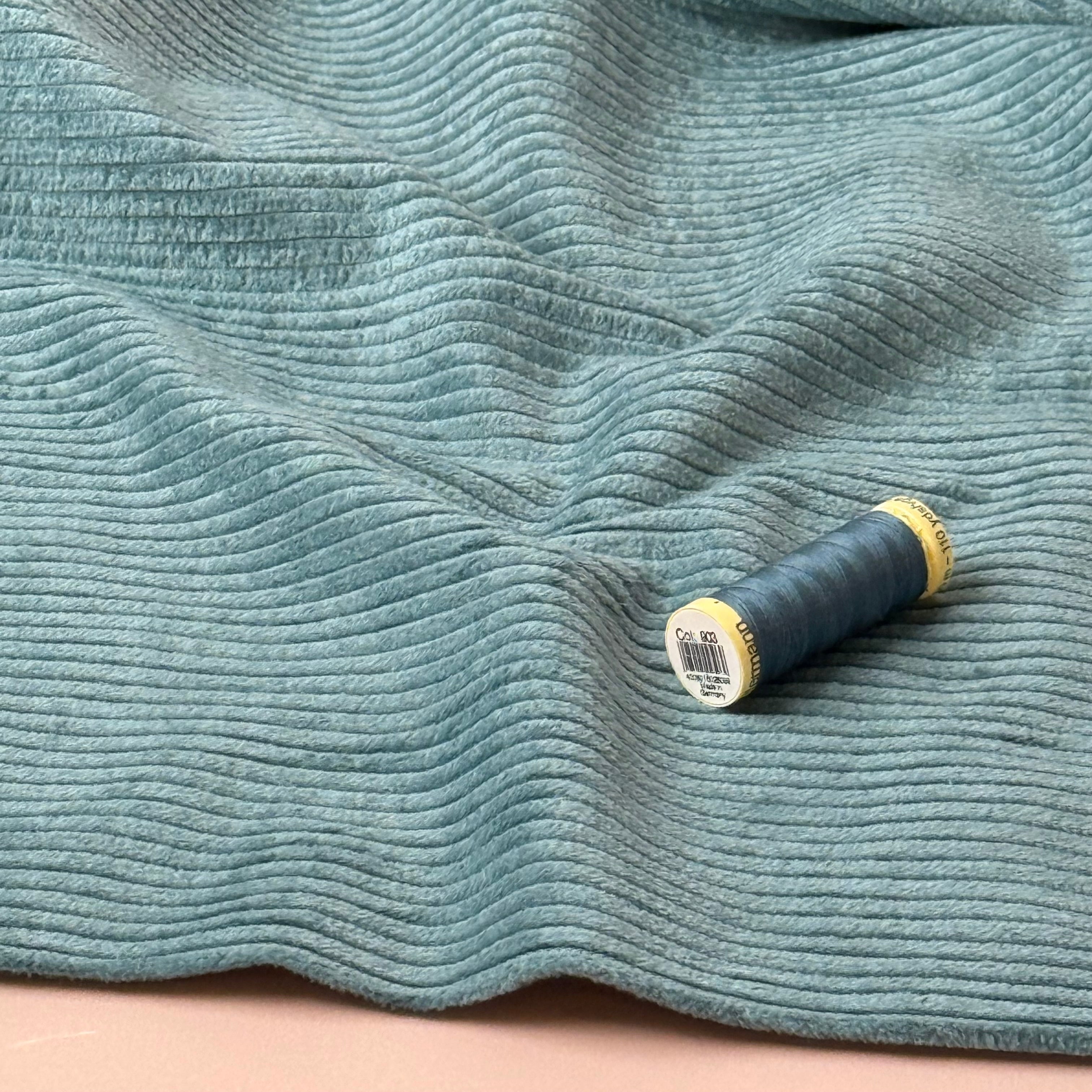 Pure Cotton Washed Corduroy 4.5W in Storm Blue