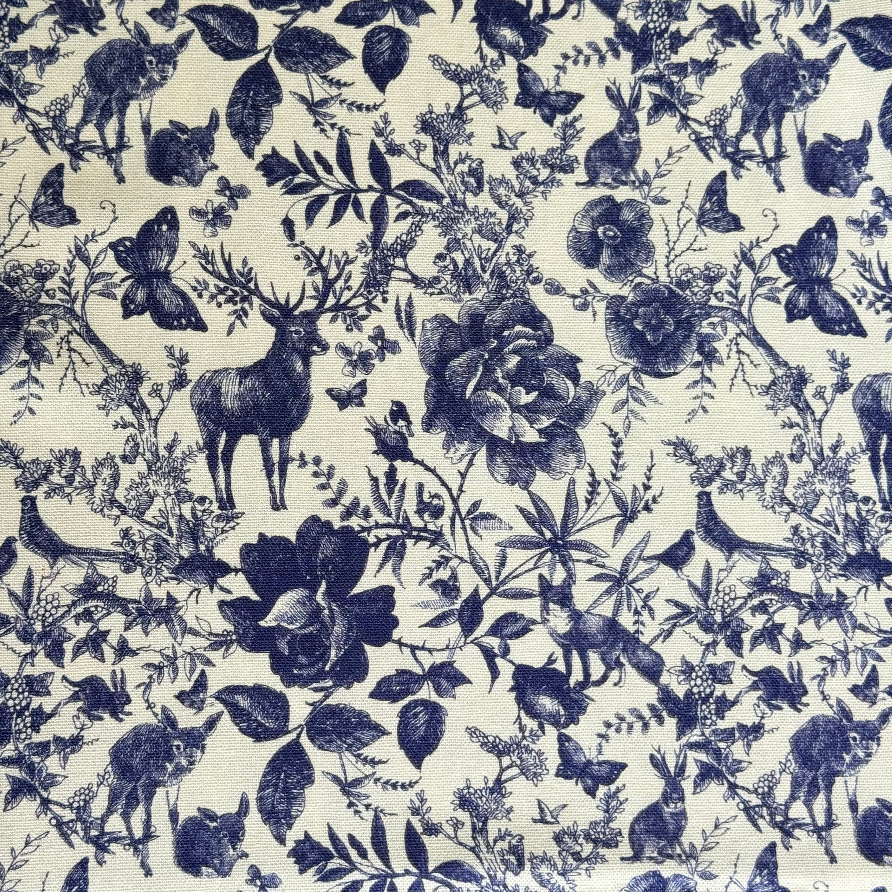 Toile de Jouy Viscose Linen Fabric
