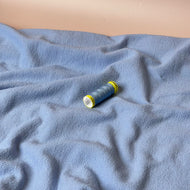 Yarn Dyed Pure Cotton Terry Knit in Dusty Blue