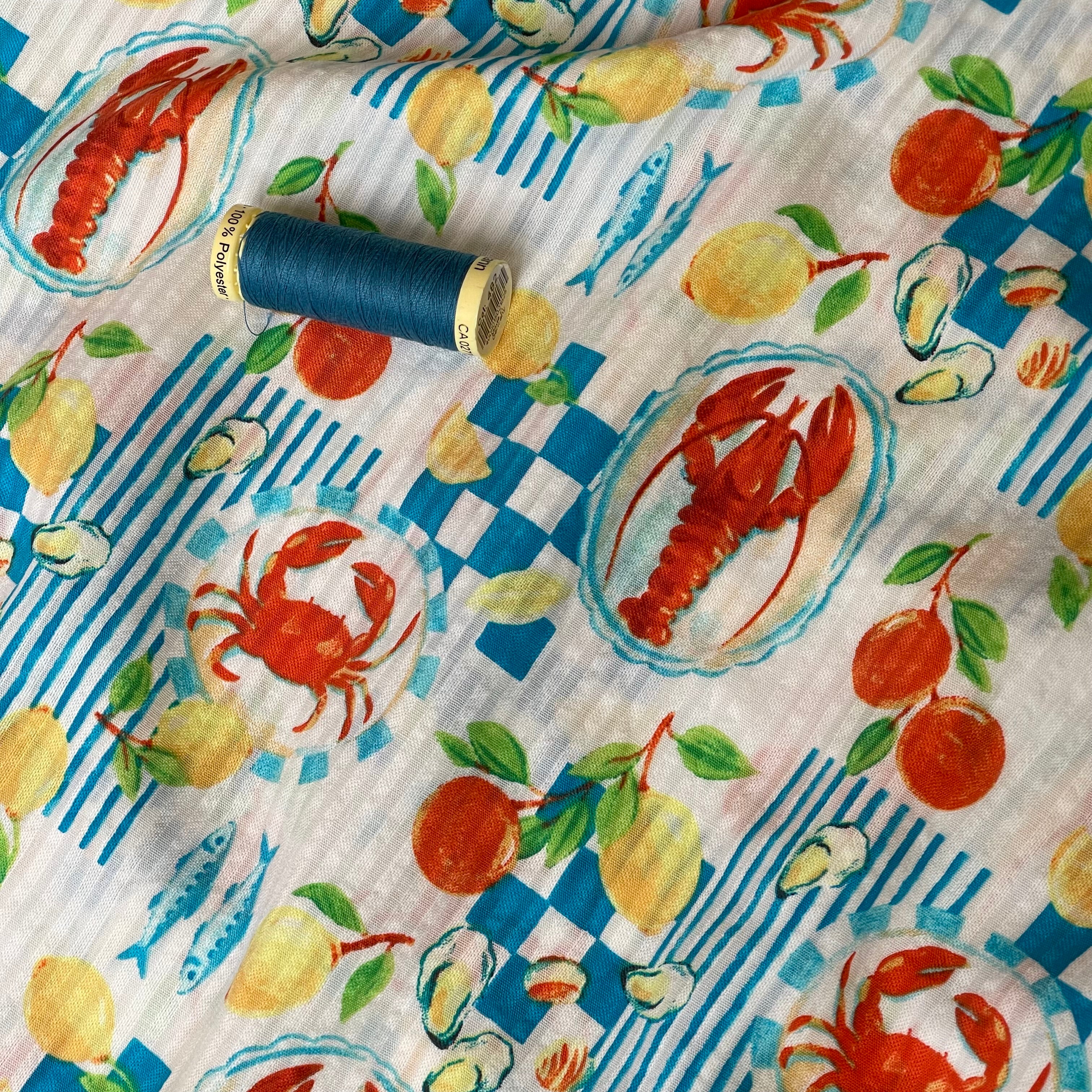 Summer Patchwork Cotton Seersucker Fabric