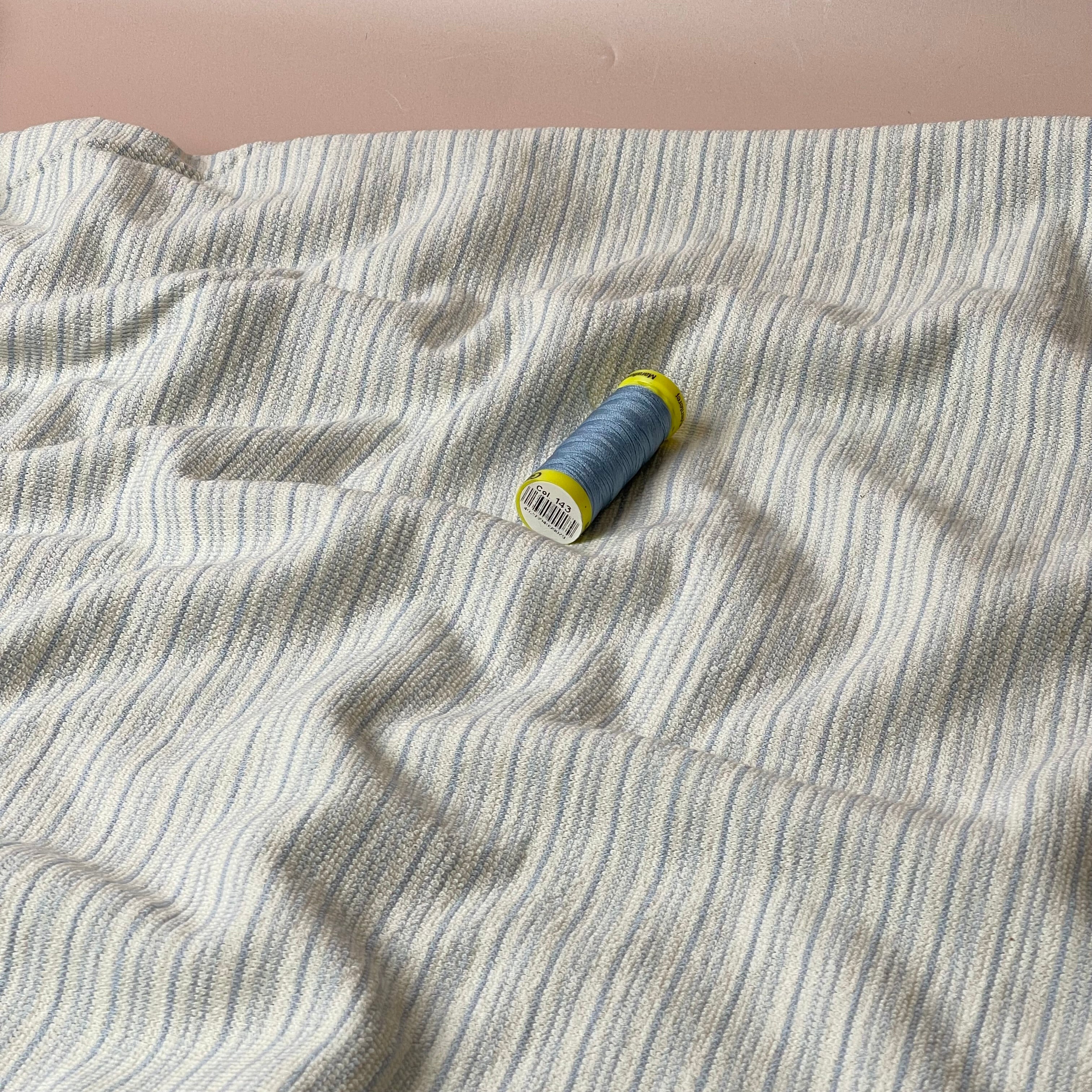 Yarn Dyed Pure Cotton Striped Terry Knit