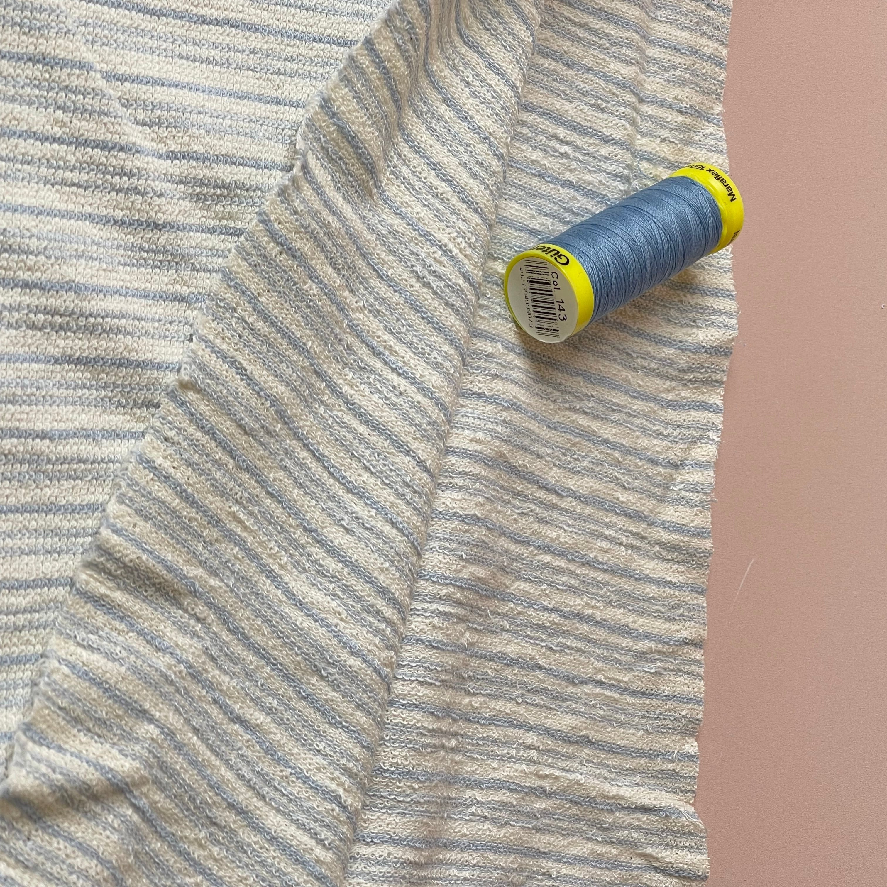 Yarn Dyed Pure Cotton Striped Terry Knit