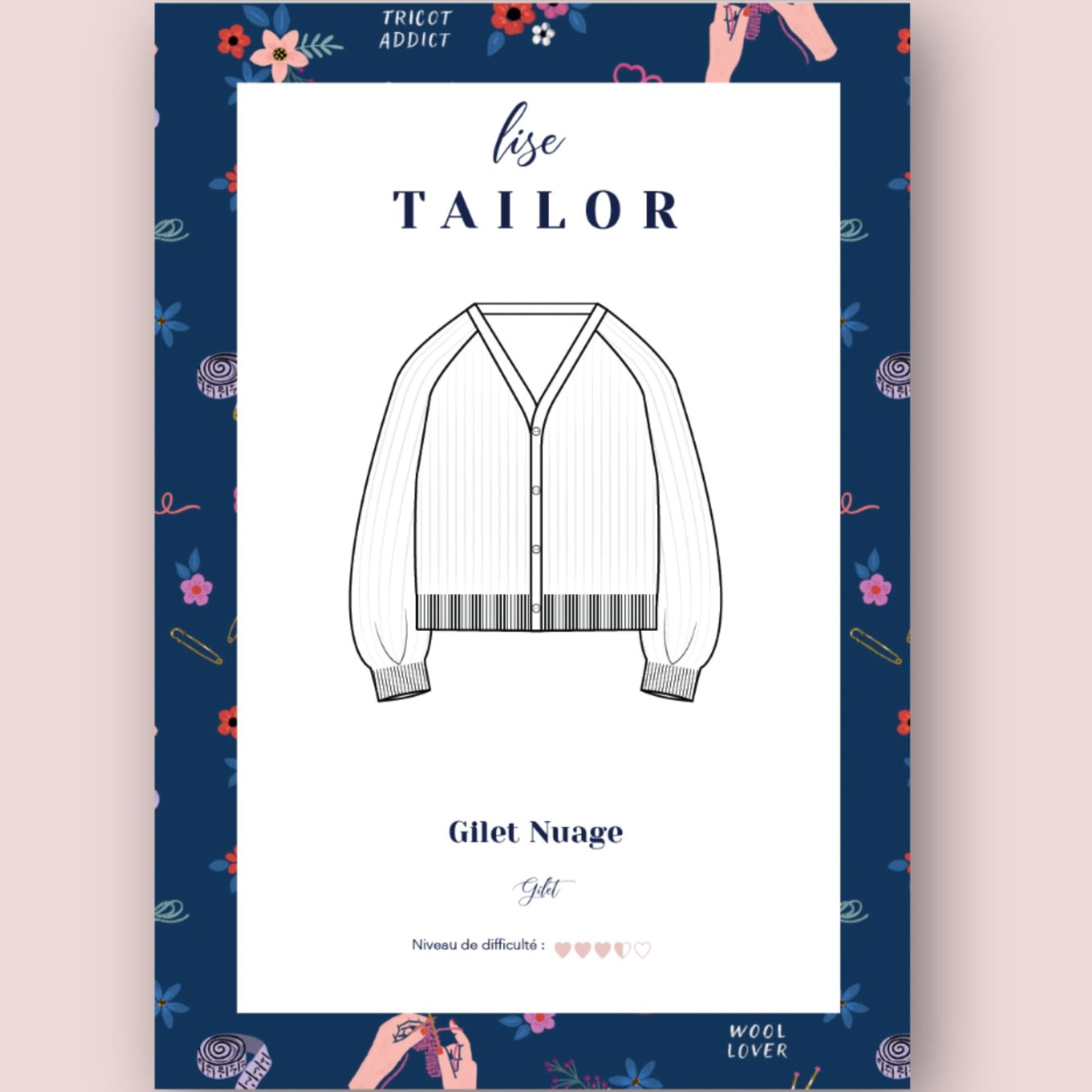 Lise Tailor - Nuage Cardigan Knitting Paper Pattern