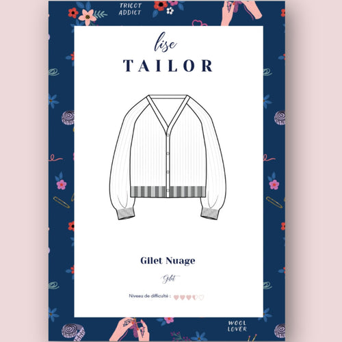 Lise Tailor - Nuage Cardigan Knitting Paper Pattern