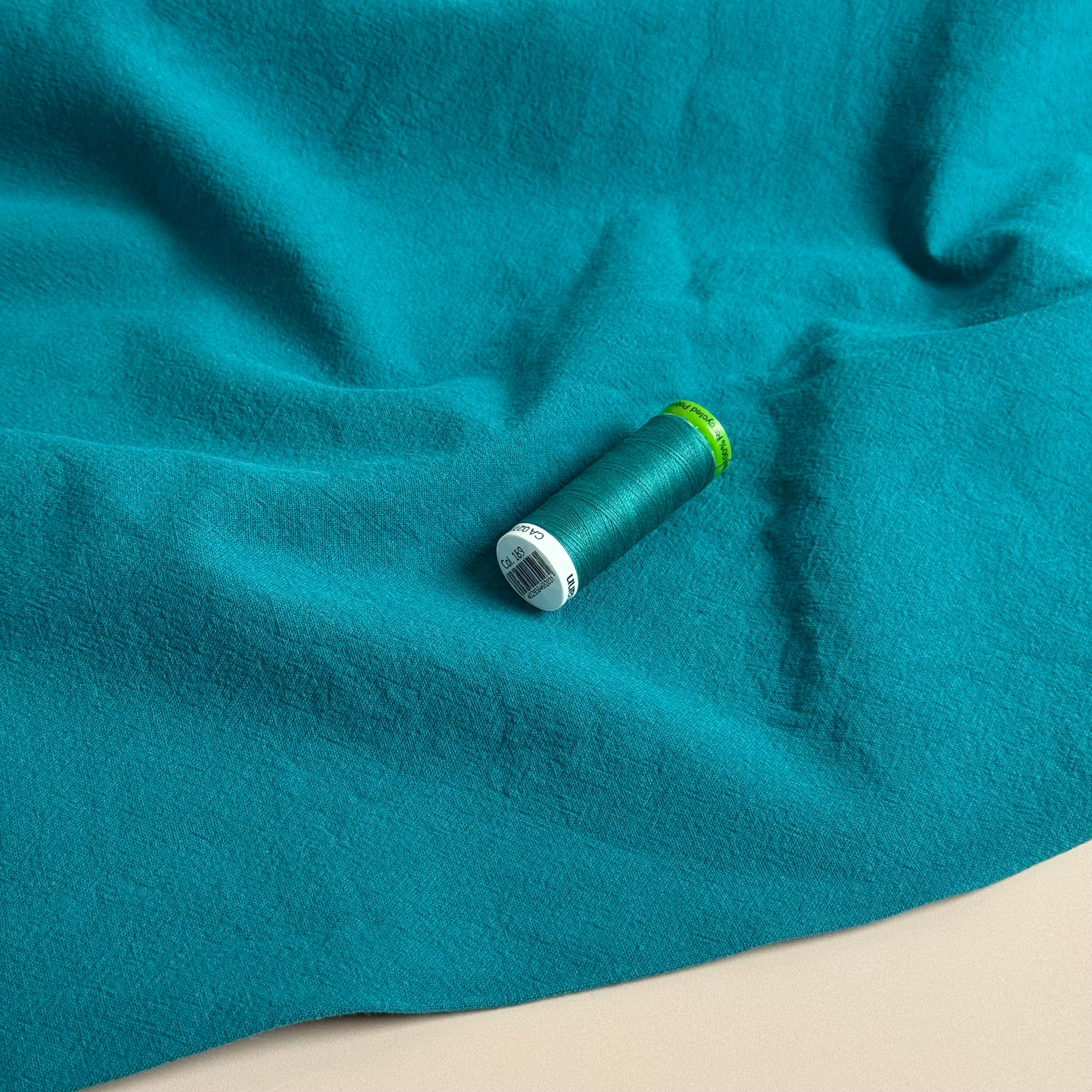 Vintage Teal Washed Cotton