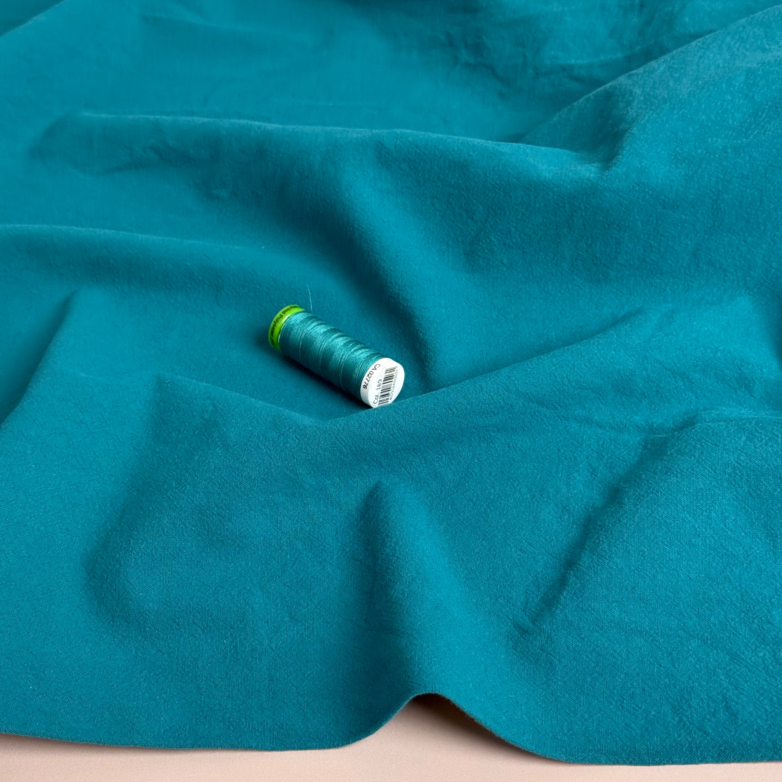 Vintage Teal Washed Cotton