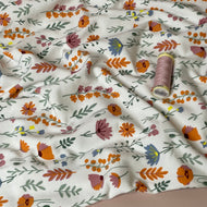 Spring Flower Field Cotton Jersey