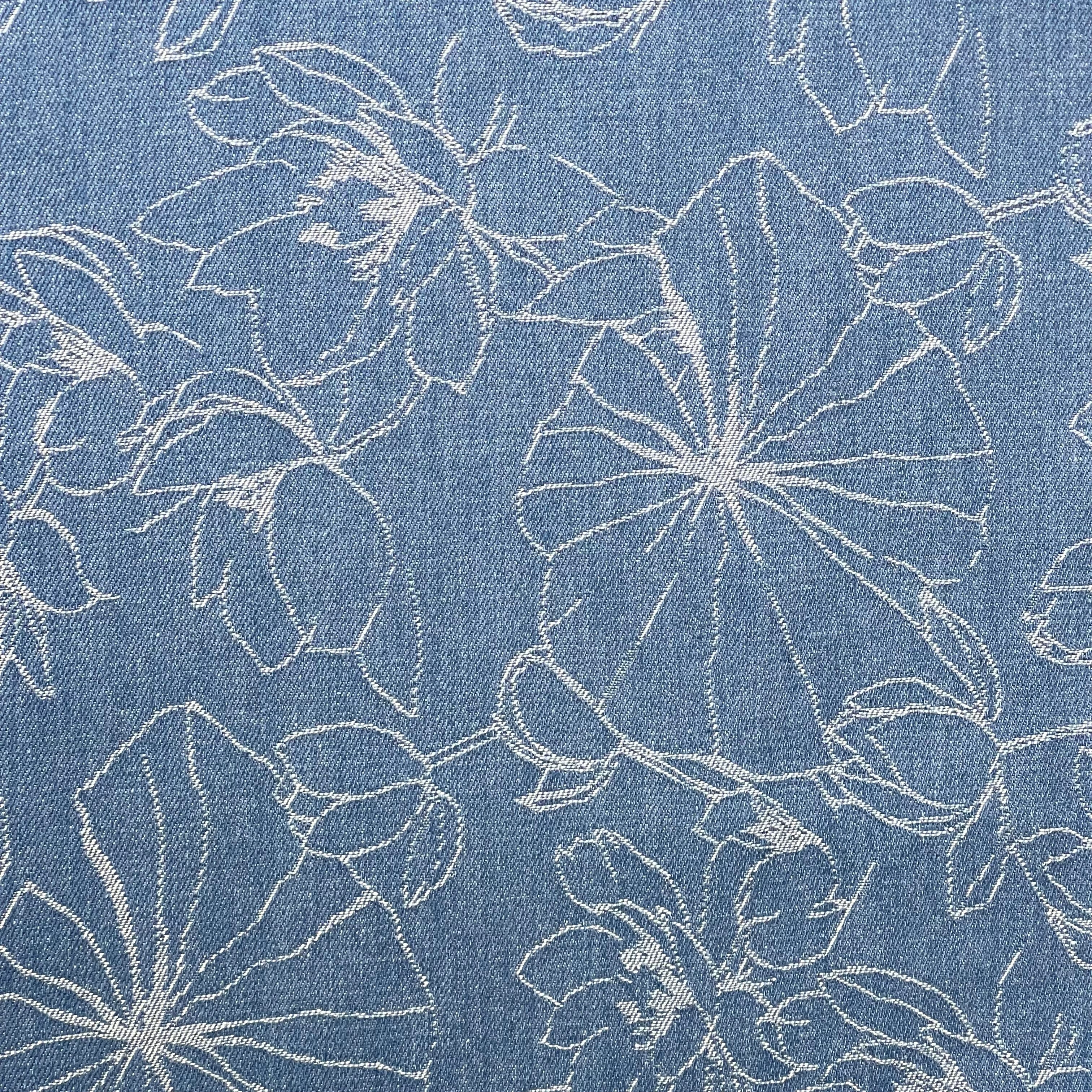 Denim with Jacquard Flowers