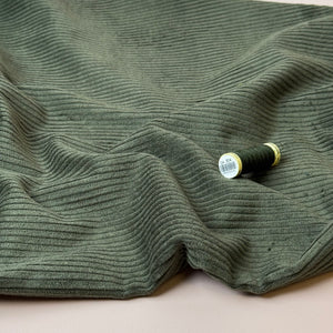 Pure Cotton Washed Corduroy 4.5W in Fir Green