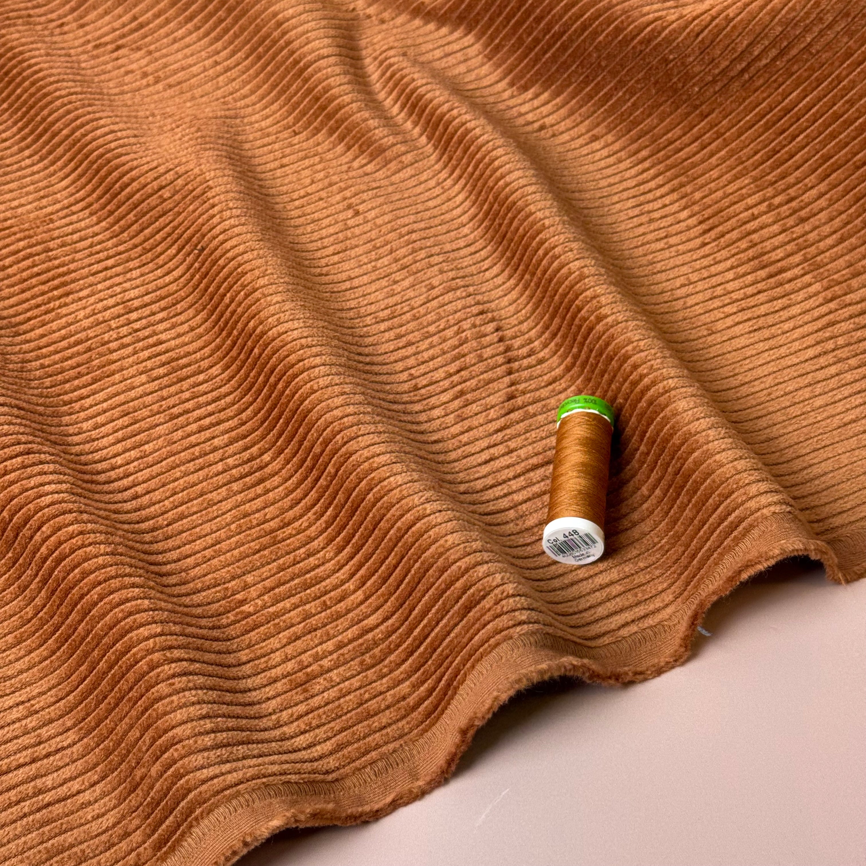 Pure Cotton Washed Corduroy 4.5W in Caramel