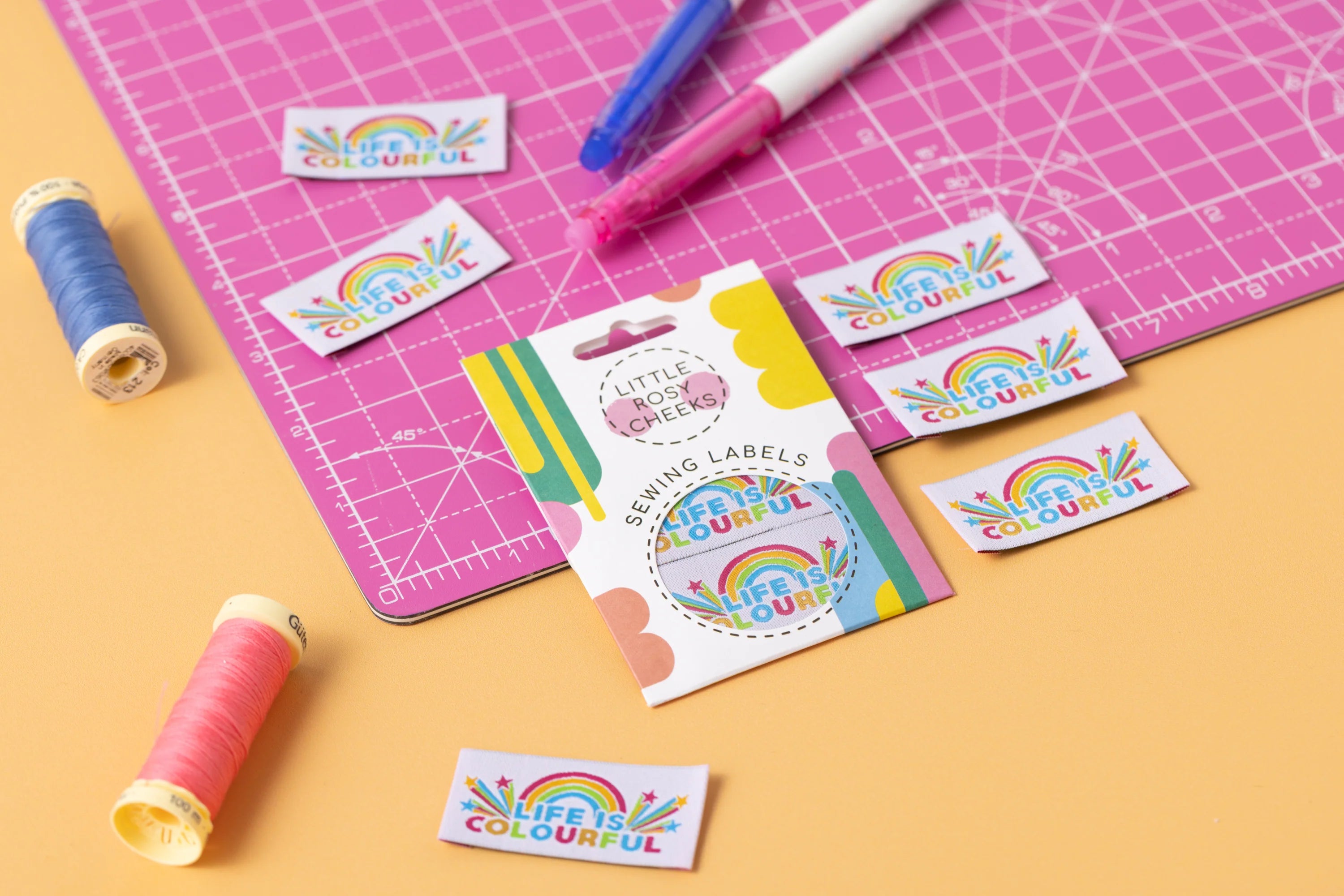 Little Rosy Cheeks - "Life Is Colourful" Printed Labels