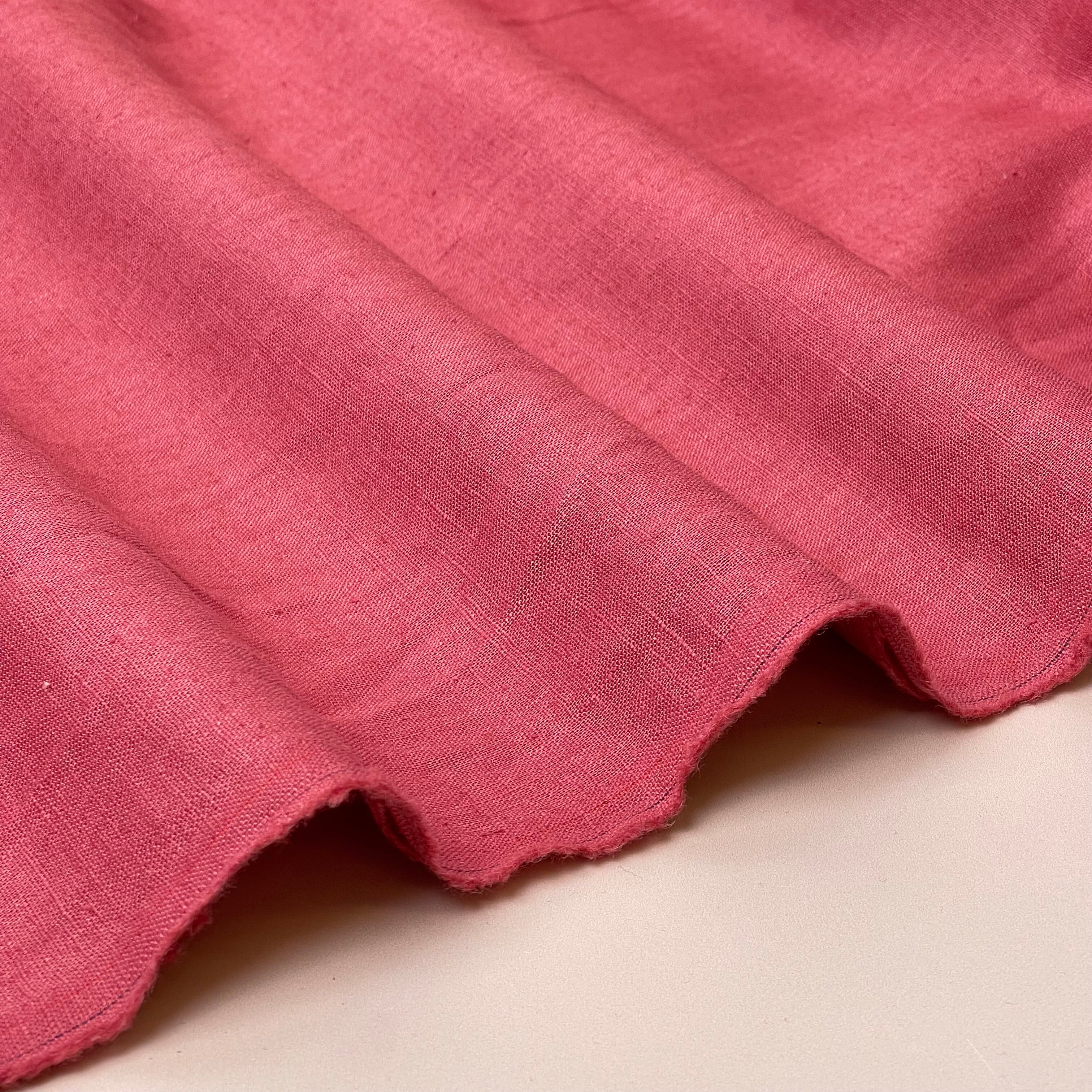 Breeze LIGHT Coral Pink - Enzyme Washed Linen Fabric