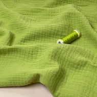 Meadow Green Solid Cotton Double Gauze