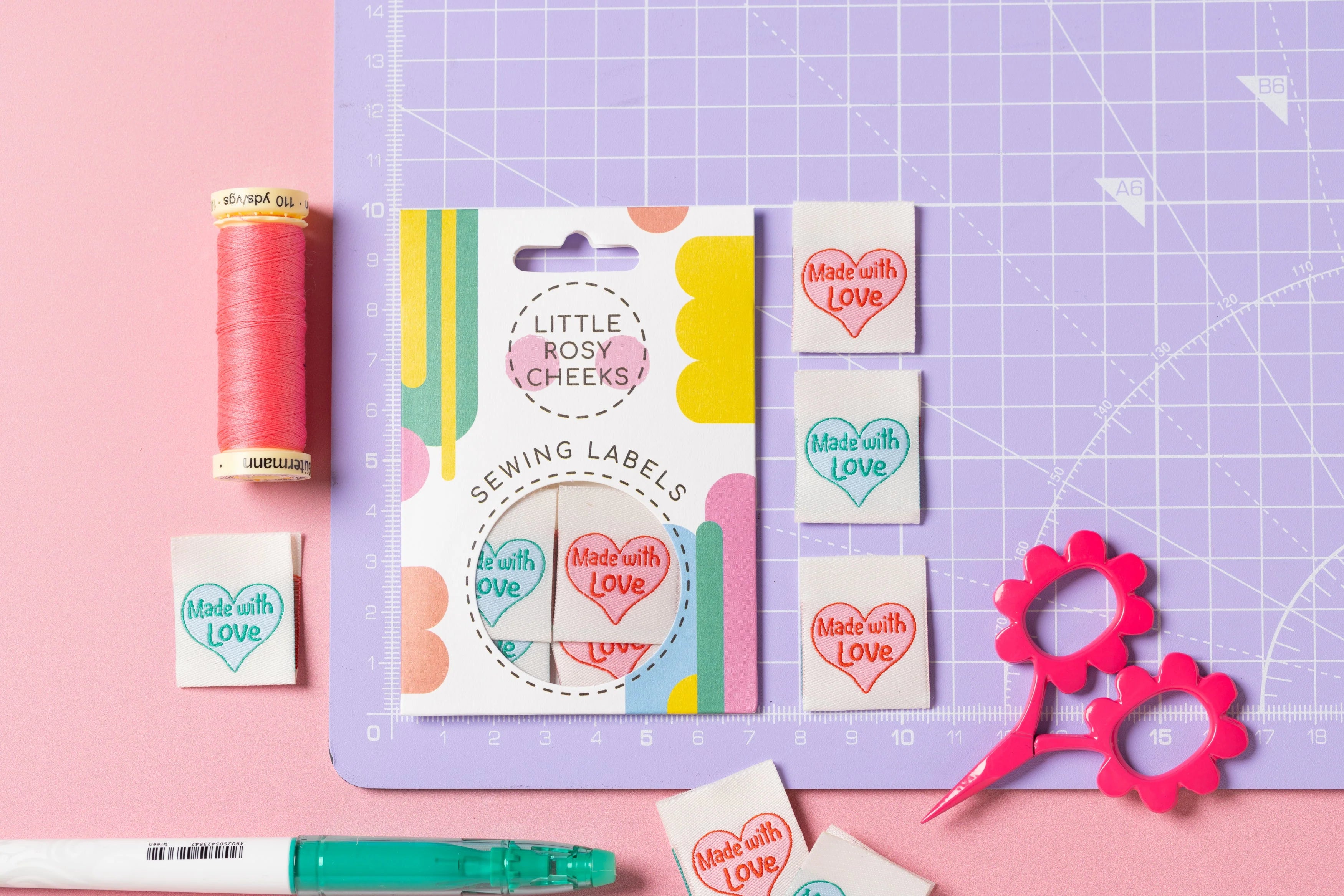 Little Rosy Cheeks - "Made With Love" Printed Labels