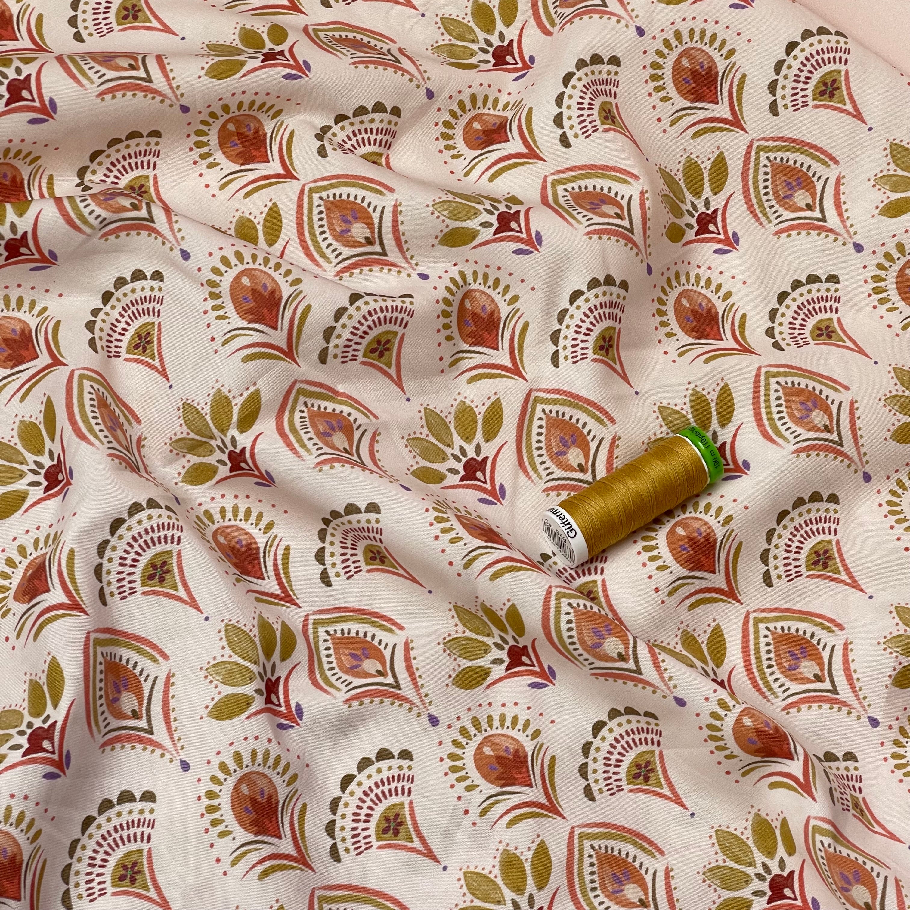 Ornamental Fans Fine Cotton Poplin Fabric