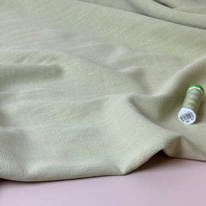 Flow Light Mint Viscose Linen Blend Dress Fabric