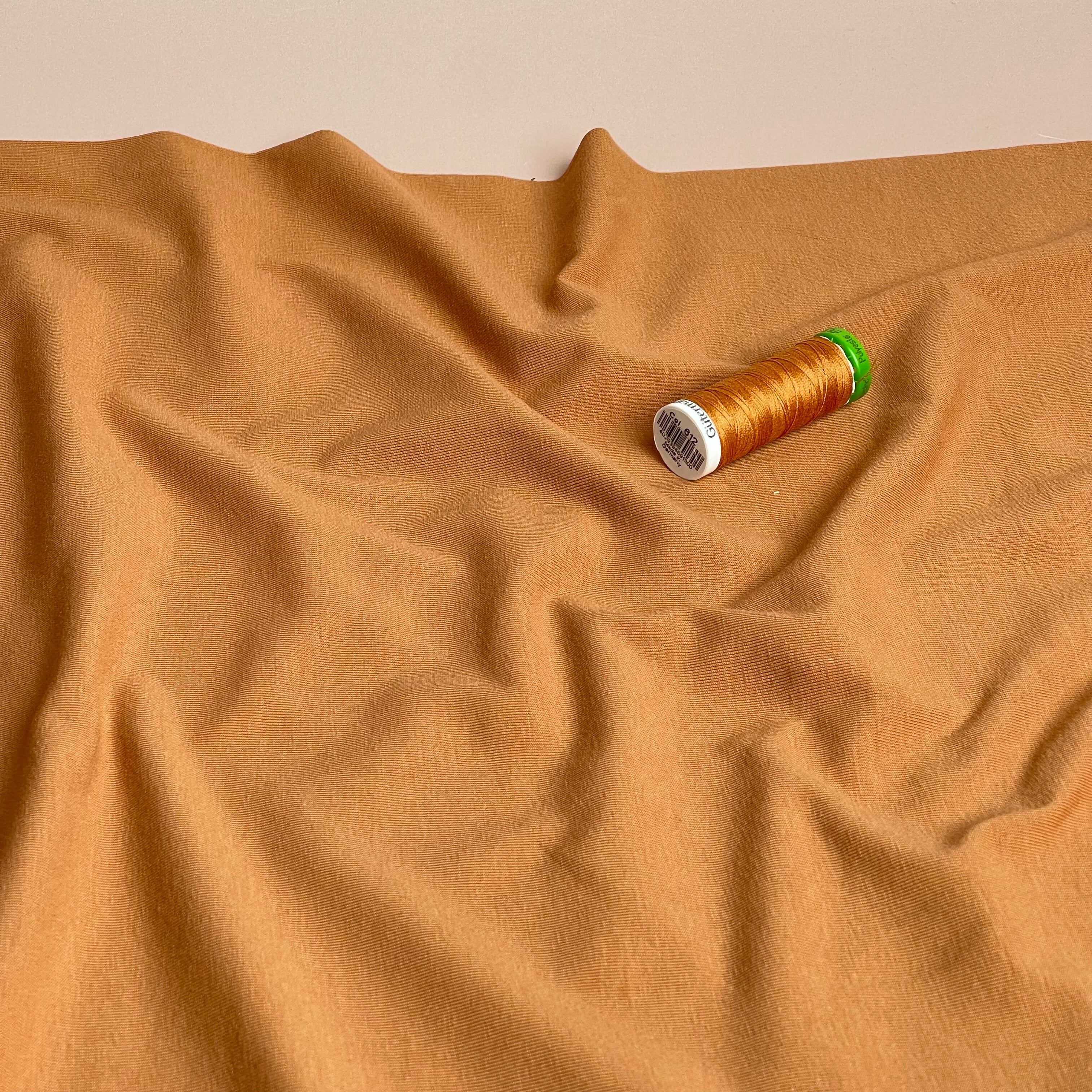 Danish Design - Plain Cotton Jersey in Toffee