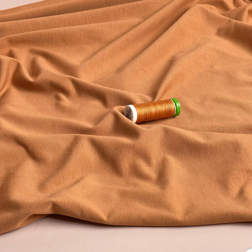 Danish Design - Plain Cotton Jersey in Toffee