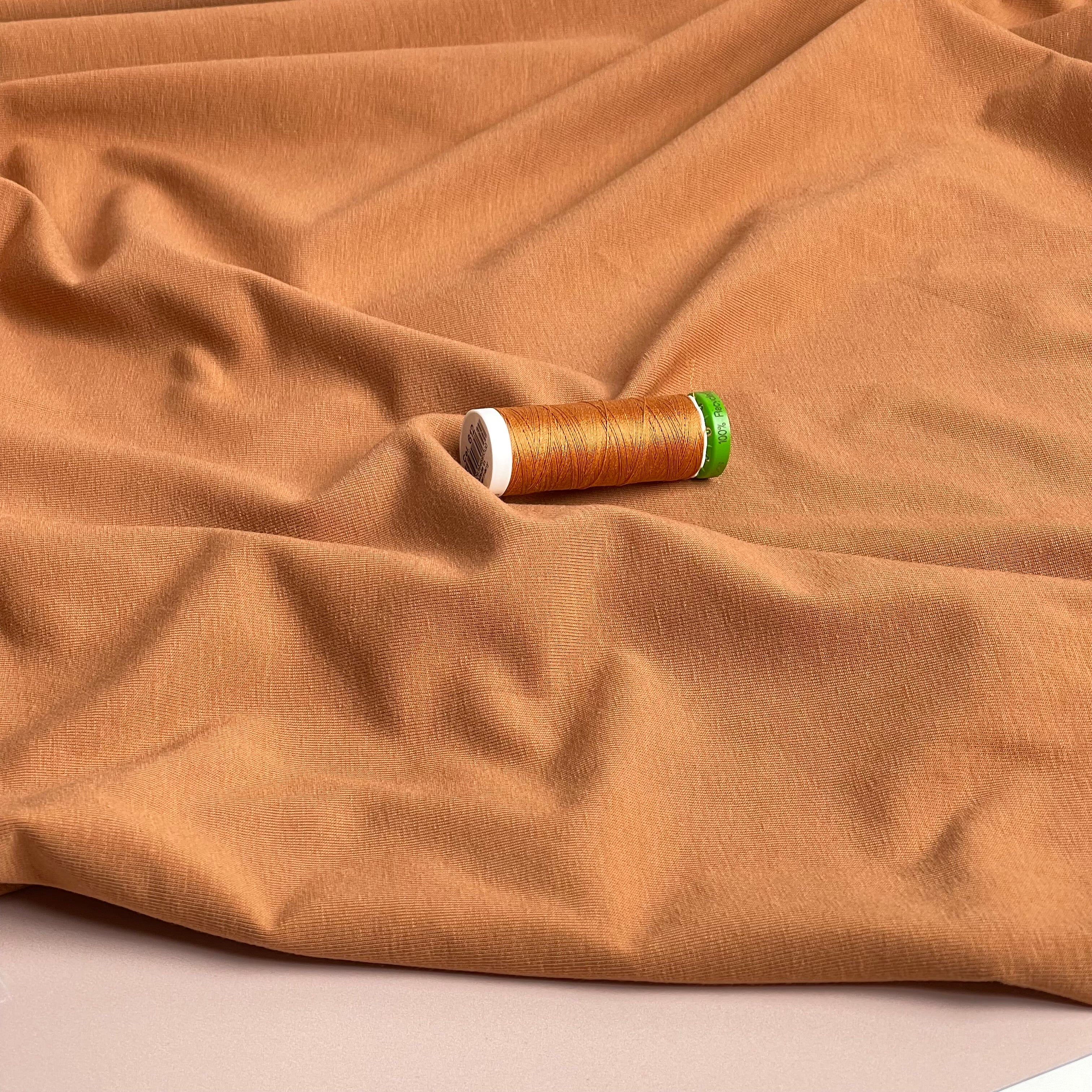 Danish Design - Plain Cotton Jersey in Toffee