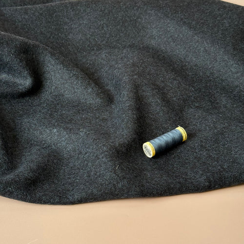 Deadstock Midnight Wool Coating Fabric
