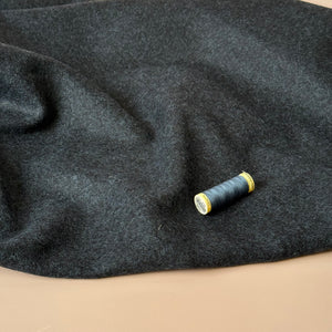 Deadstock Midnight Wool Coating Fabric