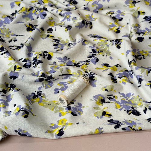 Deadstock Foliage on Viscose Jersey Fabric