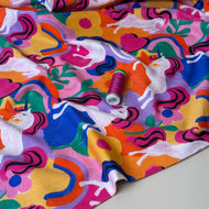 Unicorns & Rainbows Cotton Jersey Fabric