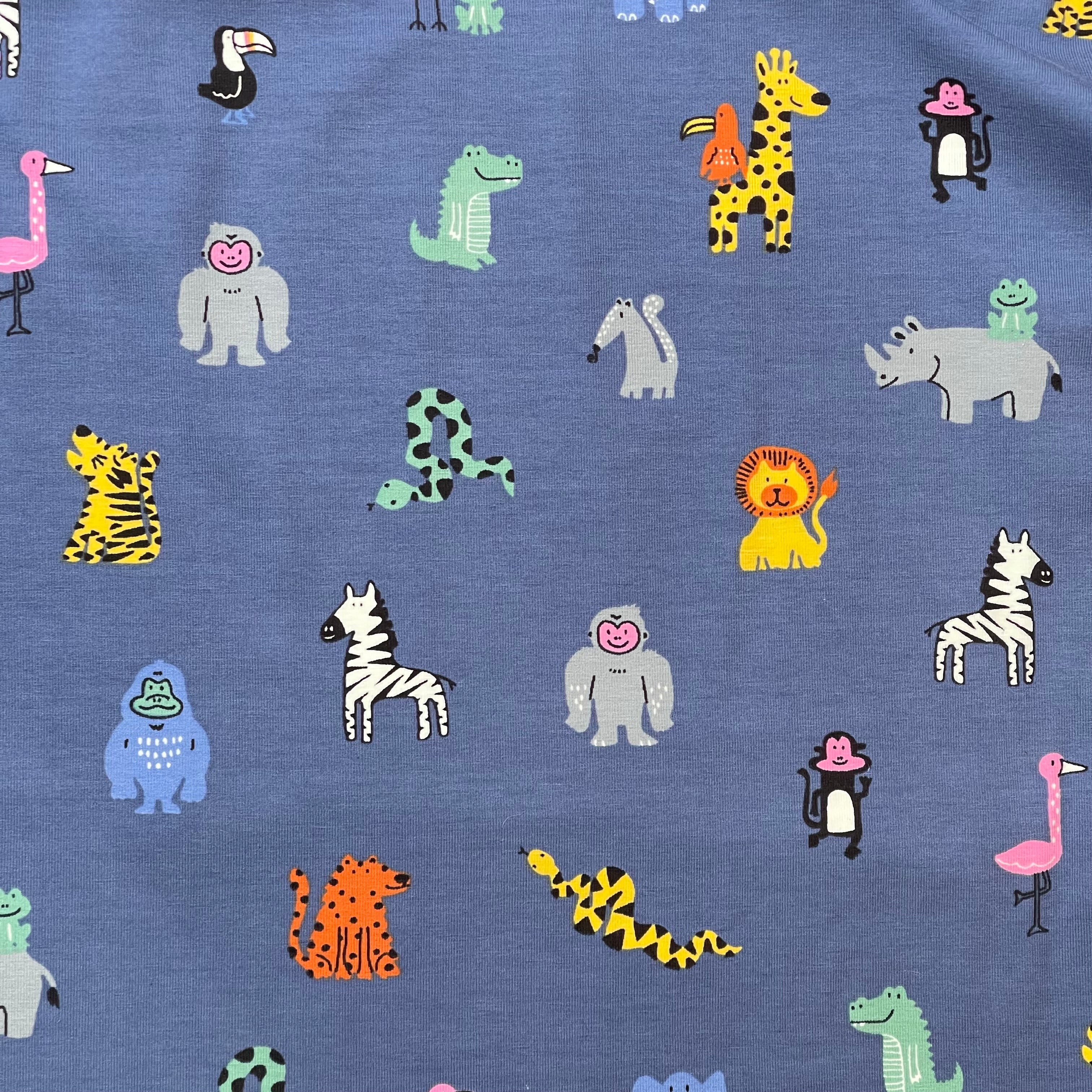 Safari Friends Cotton Jersey Fabric