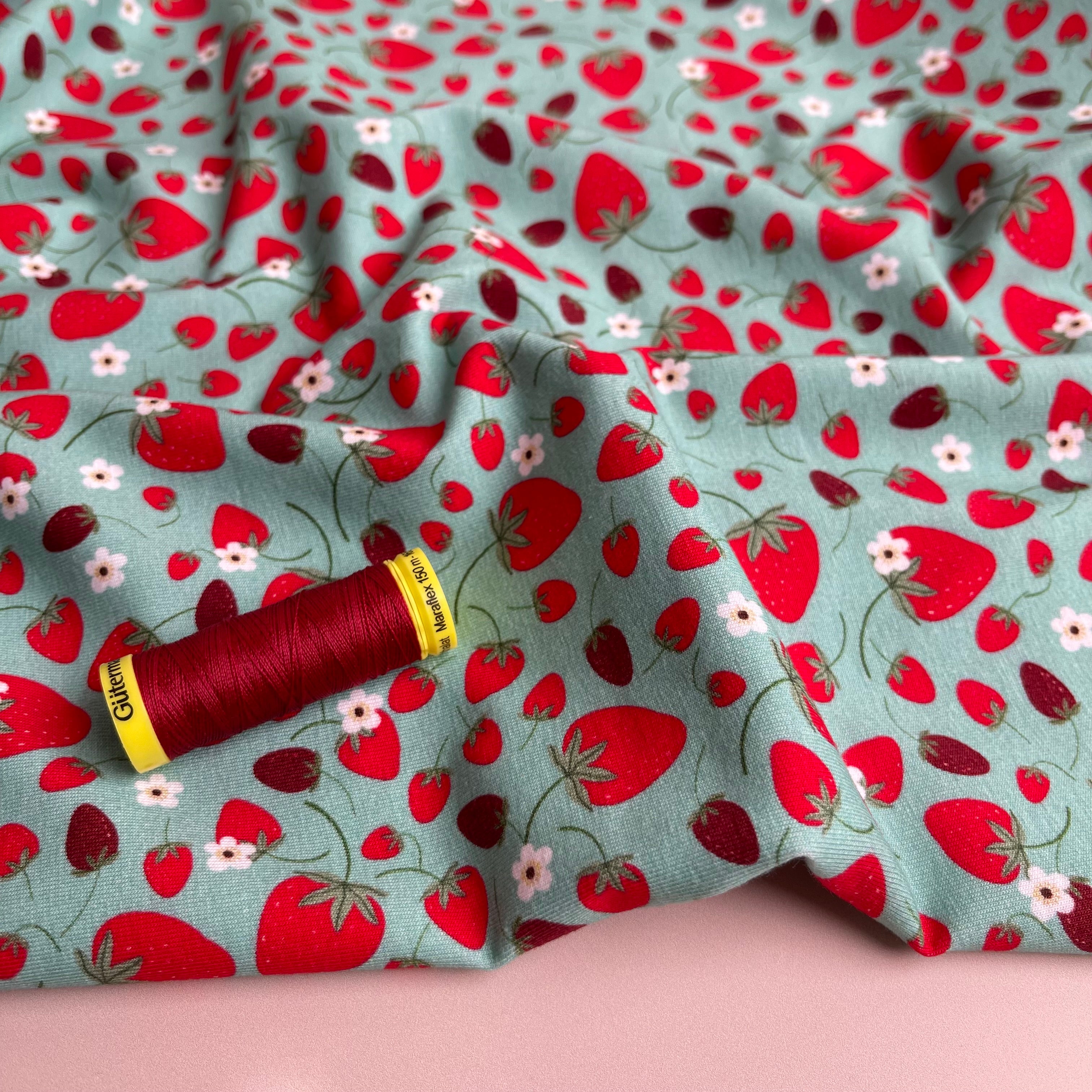 Danish Design - Sweet Strawberries Cotton Jersey Fabric