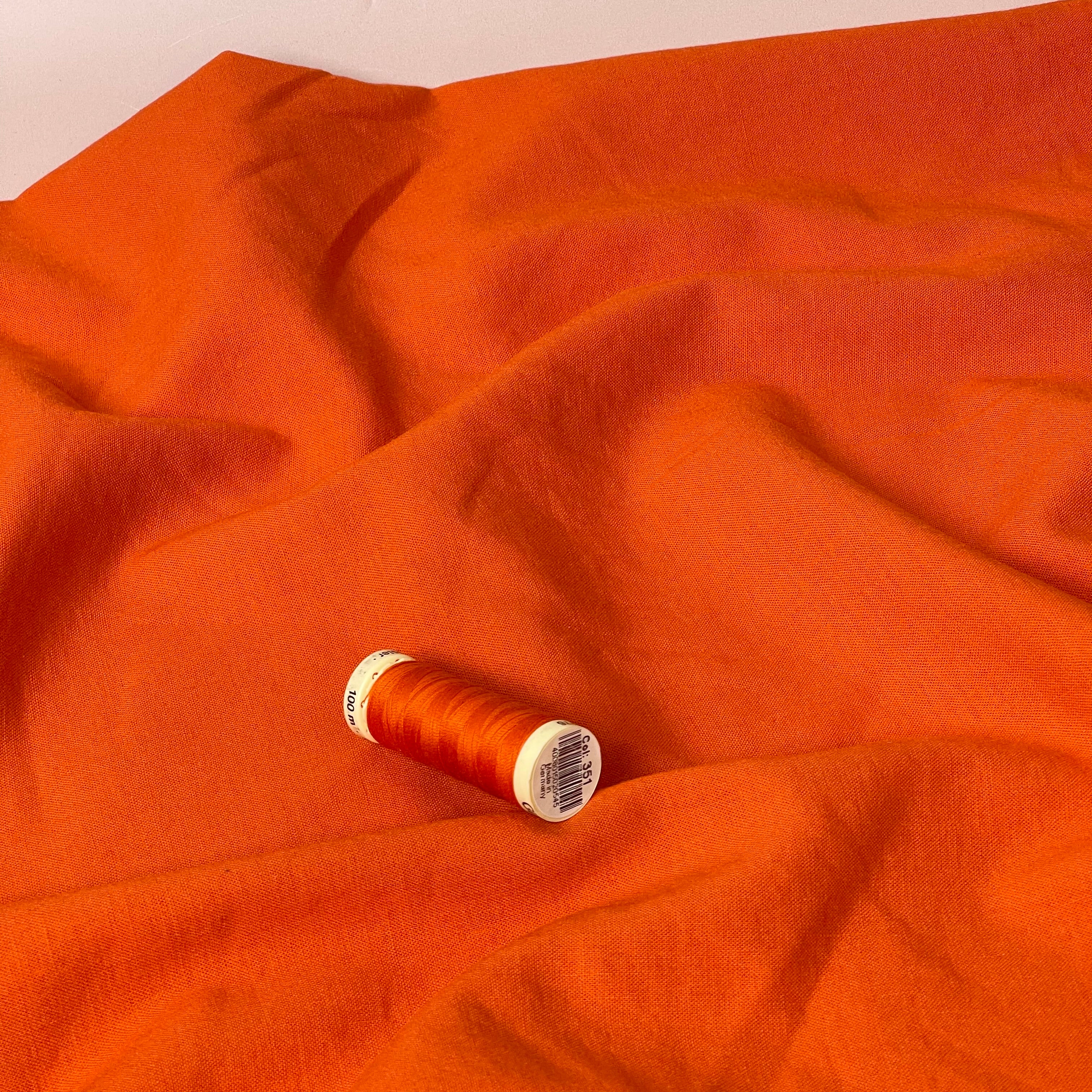 Sorona Linen in Orange - Eco Linen Blend Fabric