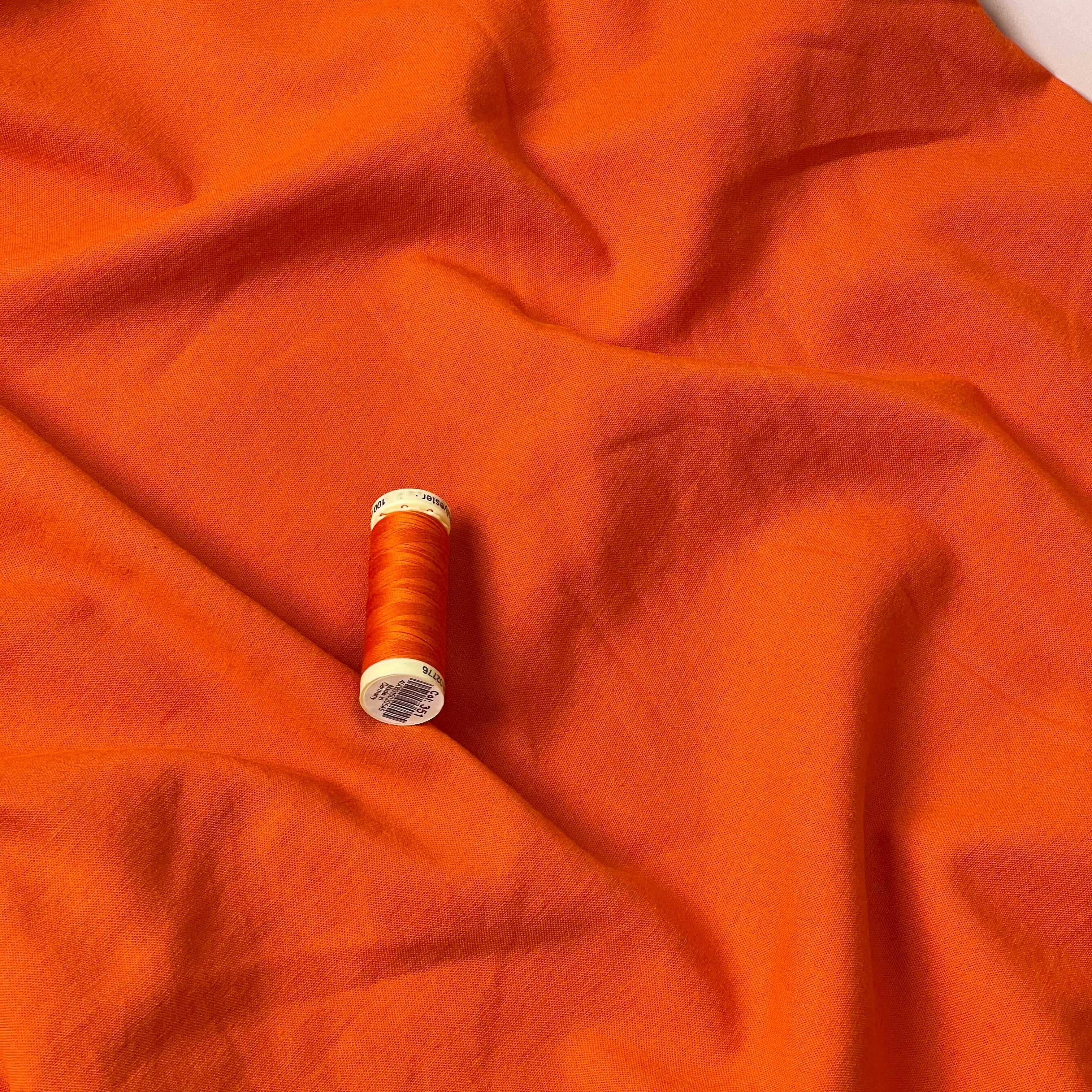 Sorona Linen in Orange - Eco Linen Blend Fabric