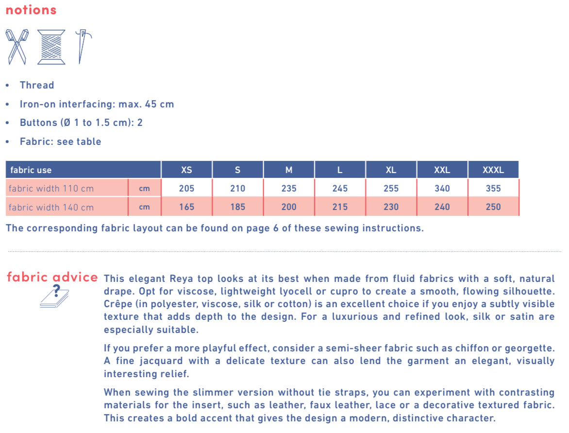 Fibre Mood - REYA top Sewing Pattern