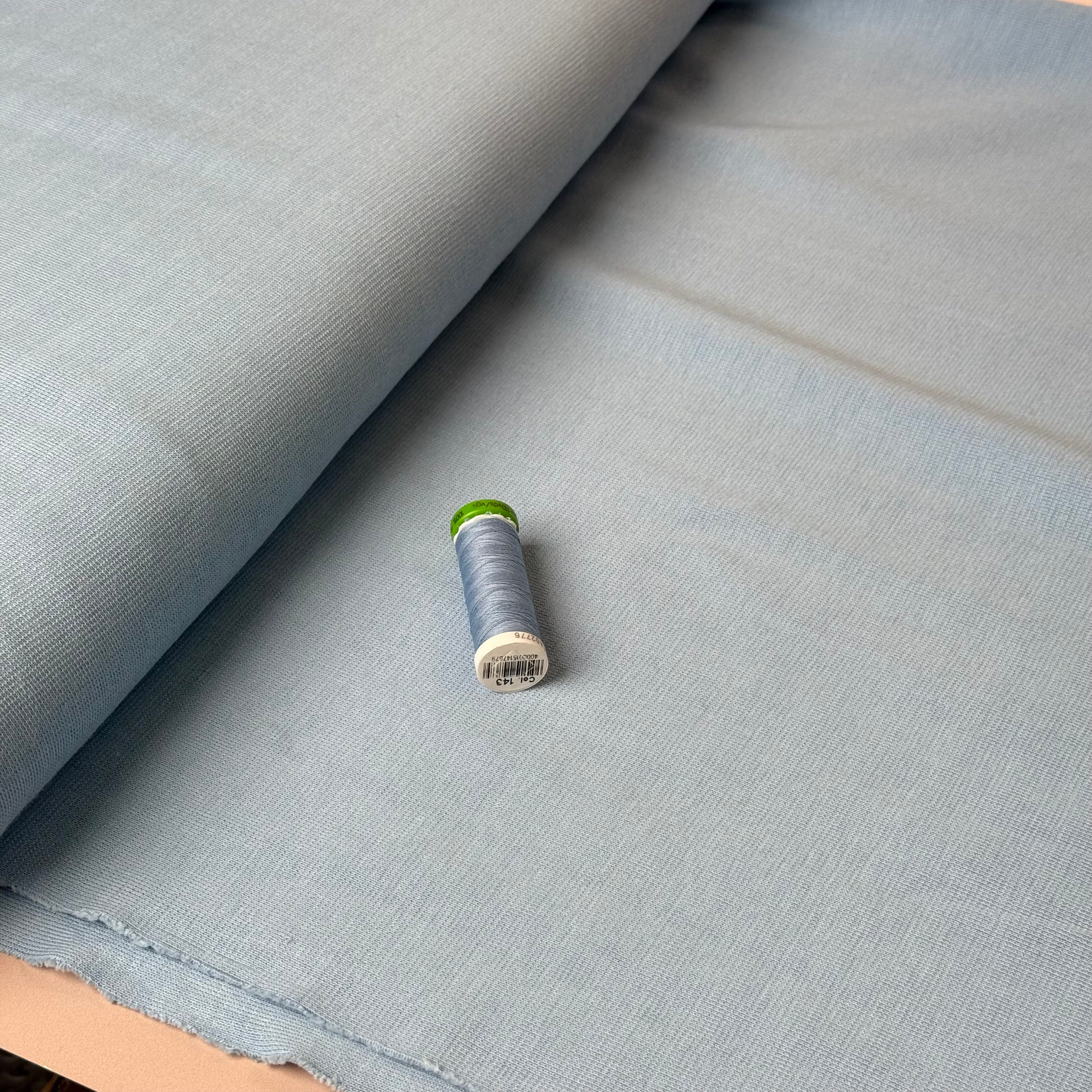 Deadstock Pure Cotton Cuff Ribbing in Light Blue