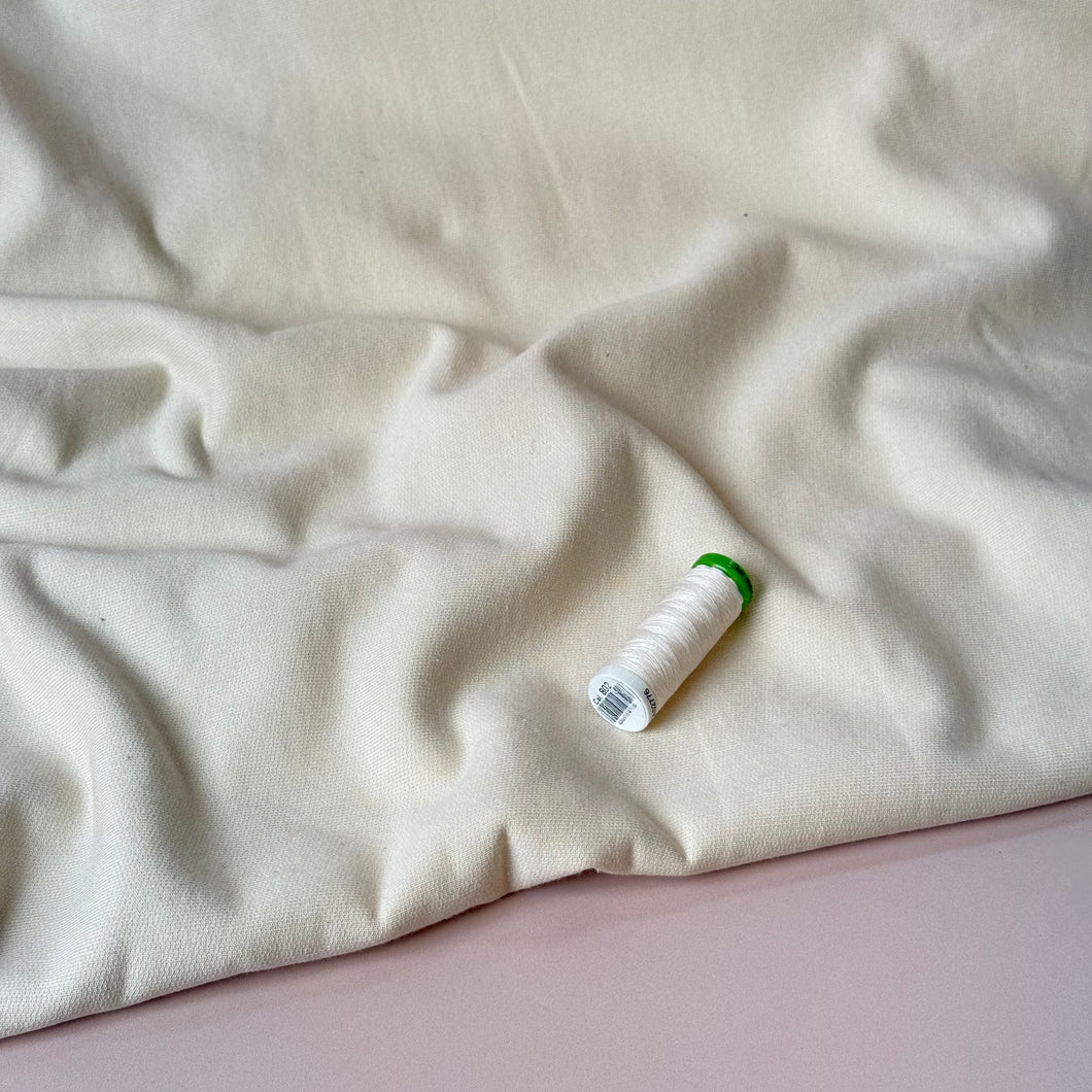 Deadstock Pure Cotton French Terry in Creamy White