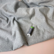 REMNANT 0.28 Metre - Deadstock Pure Cotton French Terry in Grey Melange