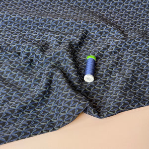 Retro Stars Navy Yarn Dyed Jacquard Knit
