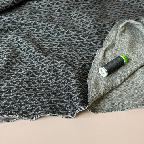 Retro Stars Silver Yarn Dyed Jacquard Knit