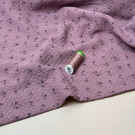 Ditsy Flowers Mauve Cotton Diamond Jacquard Fabric