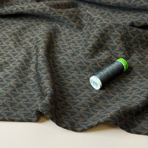 Retro Stars Dark Brown Yarn Dyed Jacquard Knit