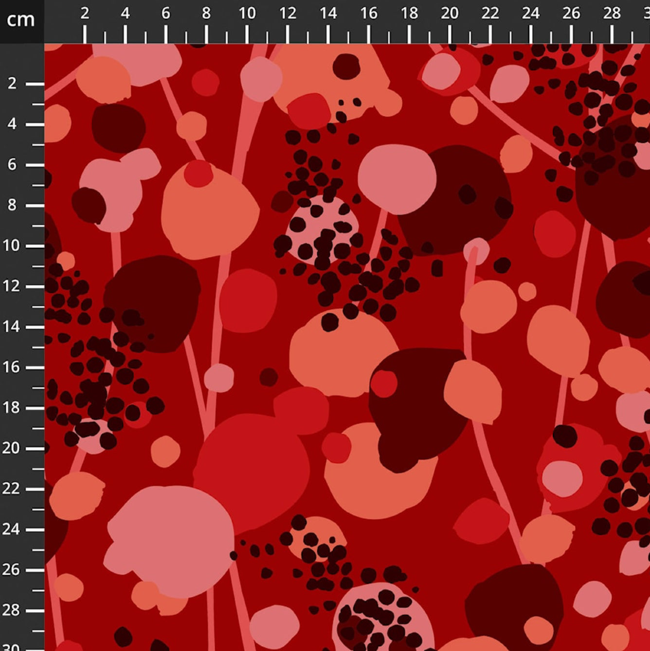 Danish Design - Abstract Poppies Cotton Jersey