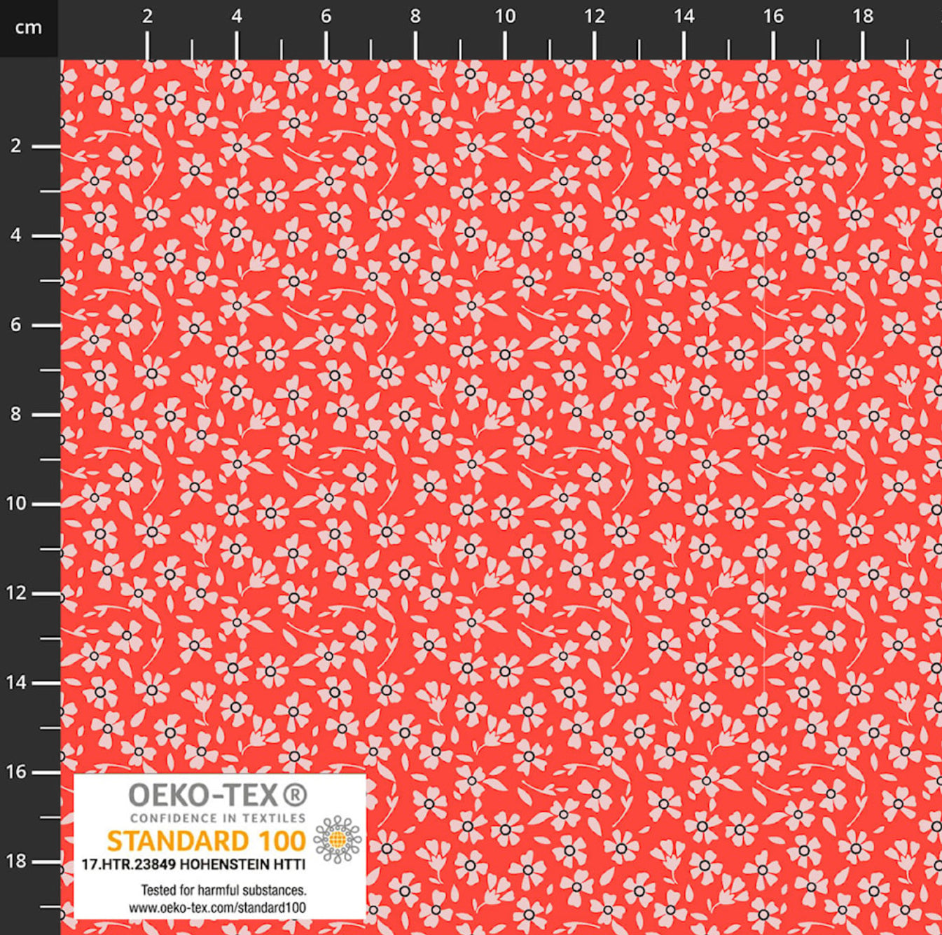 Danish Design - Coral Ditsy Flowers Cotton Jersey