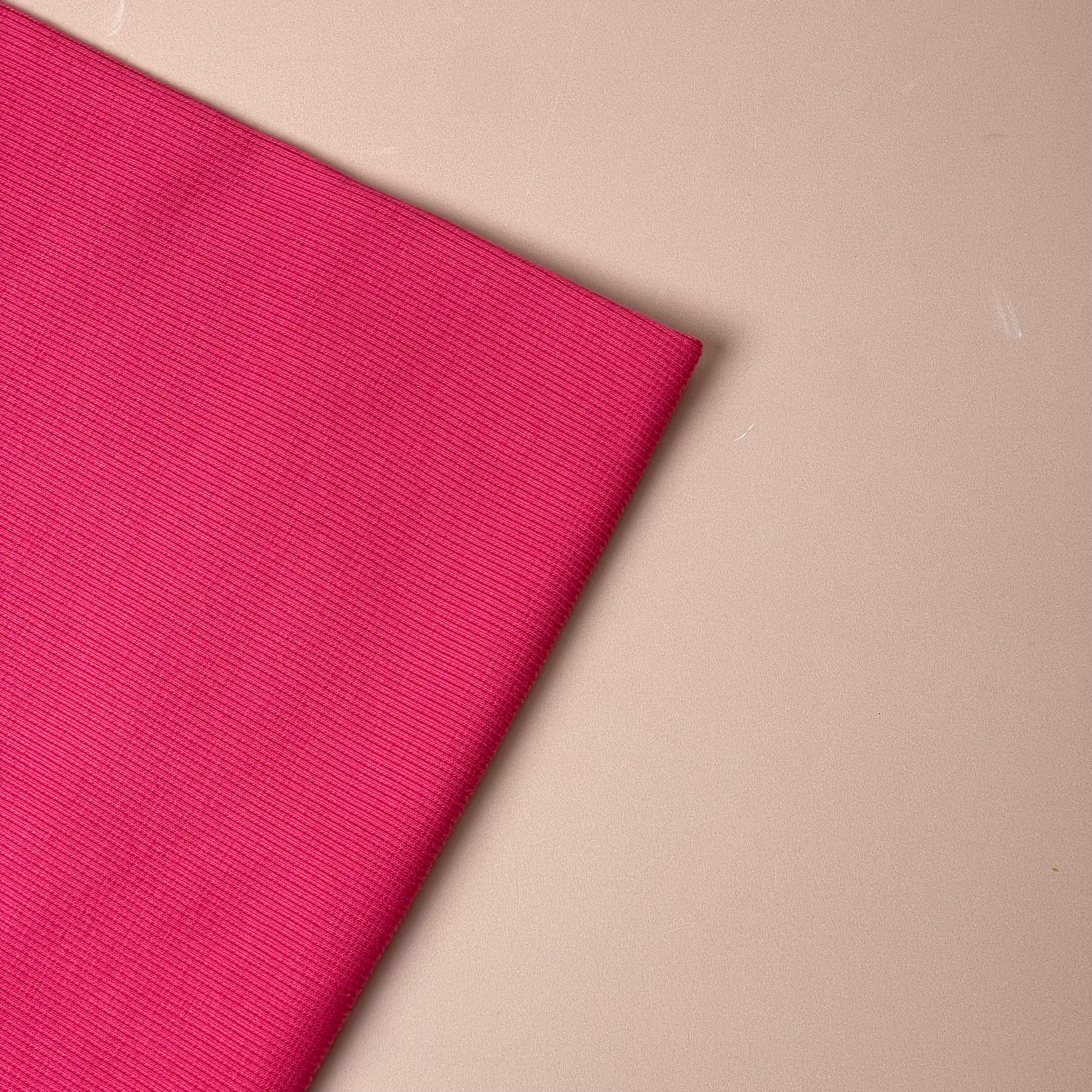 Carmine Rose 2x2 Tubular Rib Knit