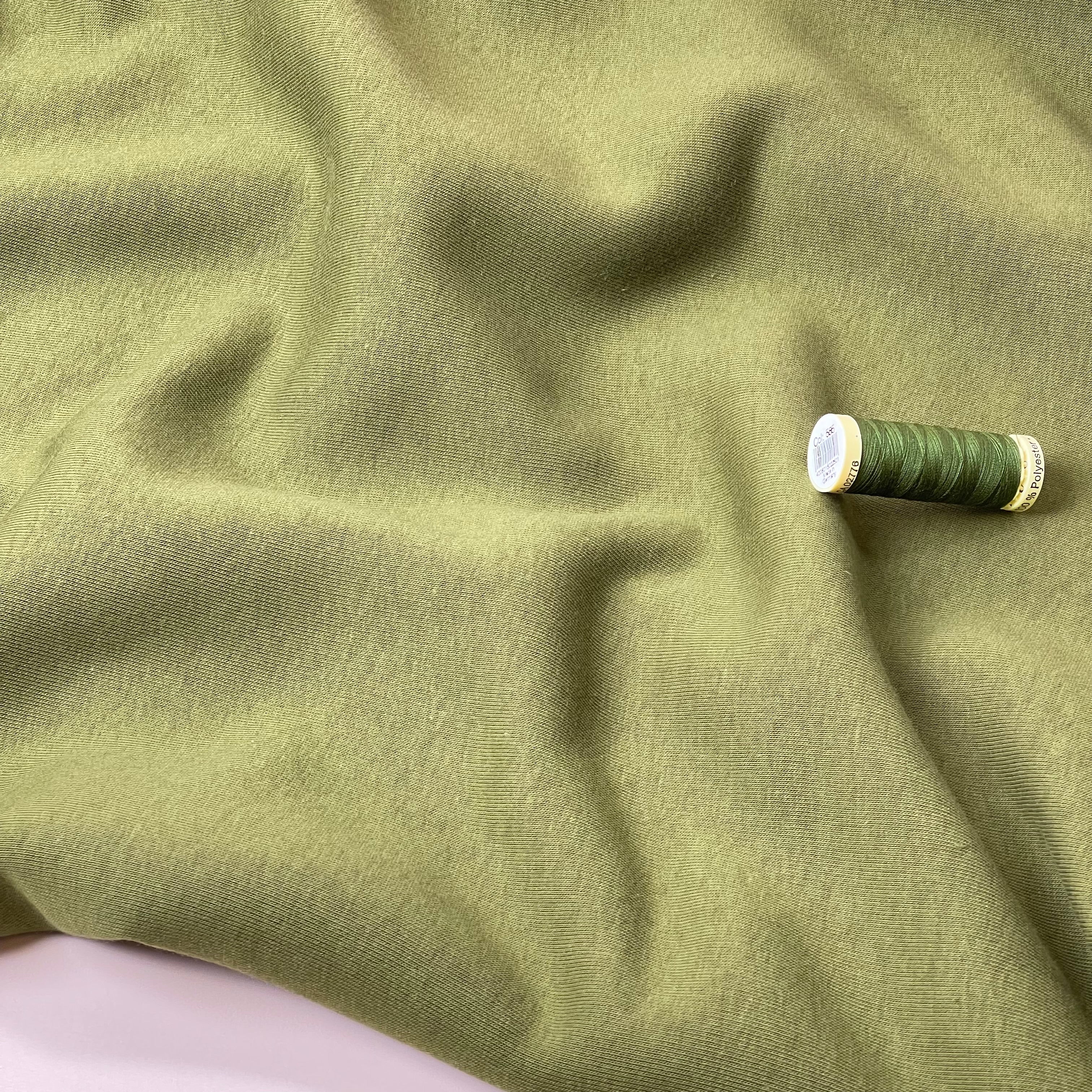 Olive Branch Fleece back Organic Cotton Sweat-Shirting