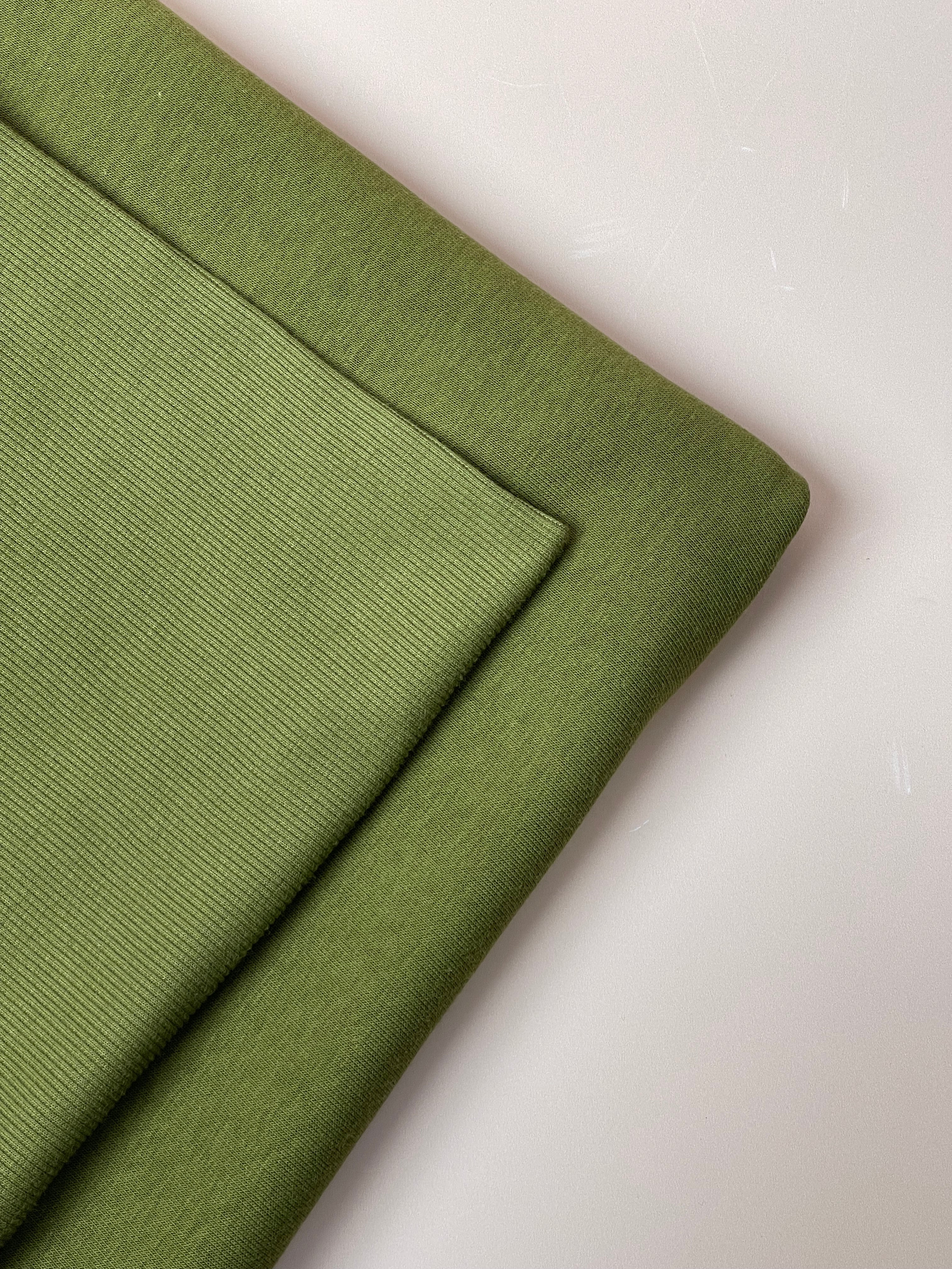 Olive Branch Fleece back Organic Cotton Sweat-Shirting