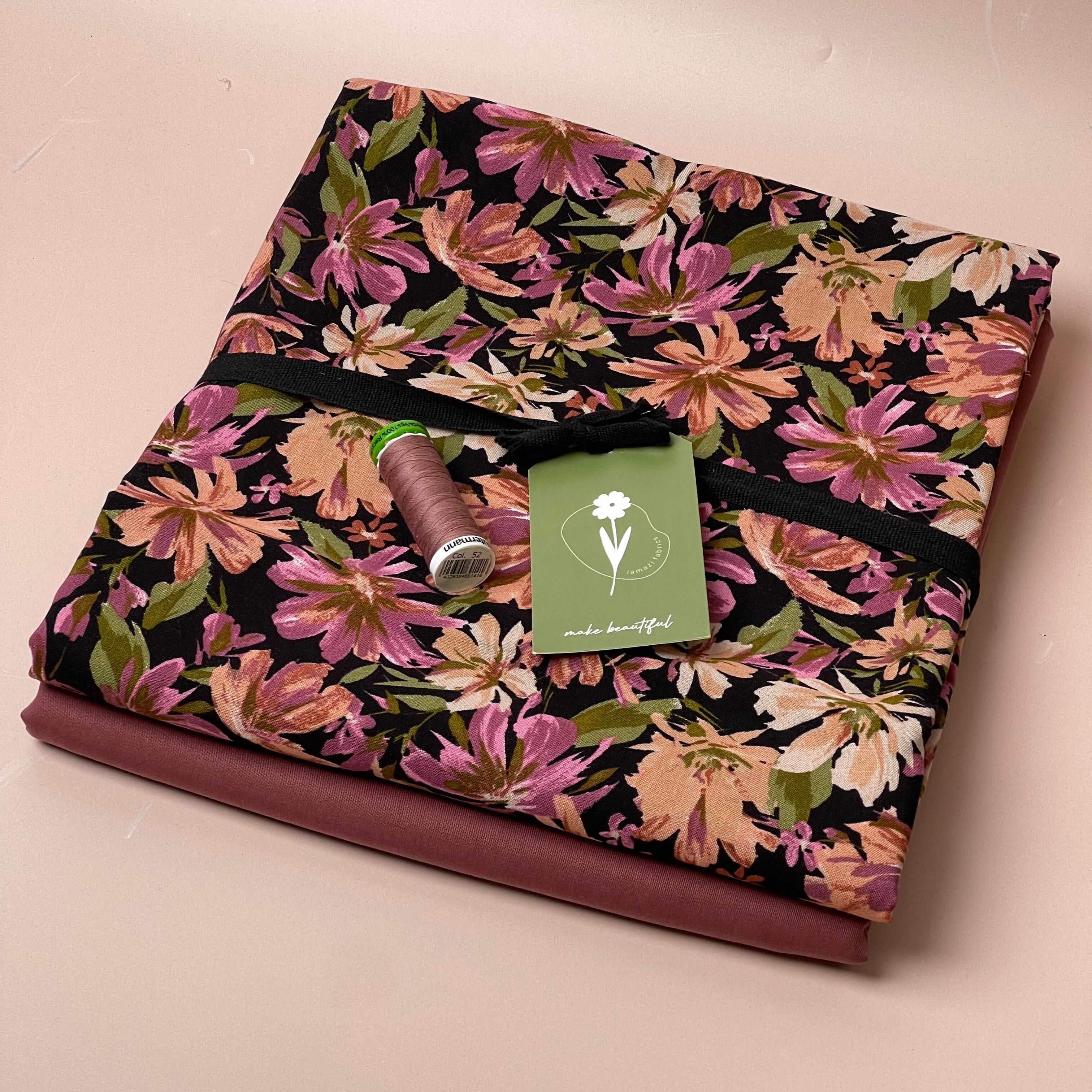 Make an Outfit Colour Bundle - Asters Mauve Viscose and Pink Clay TENCEL™ Lyocell Sandwashed Twill