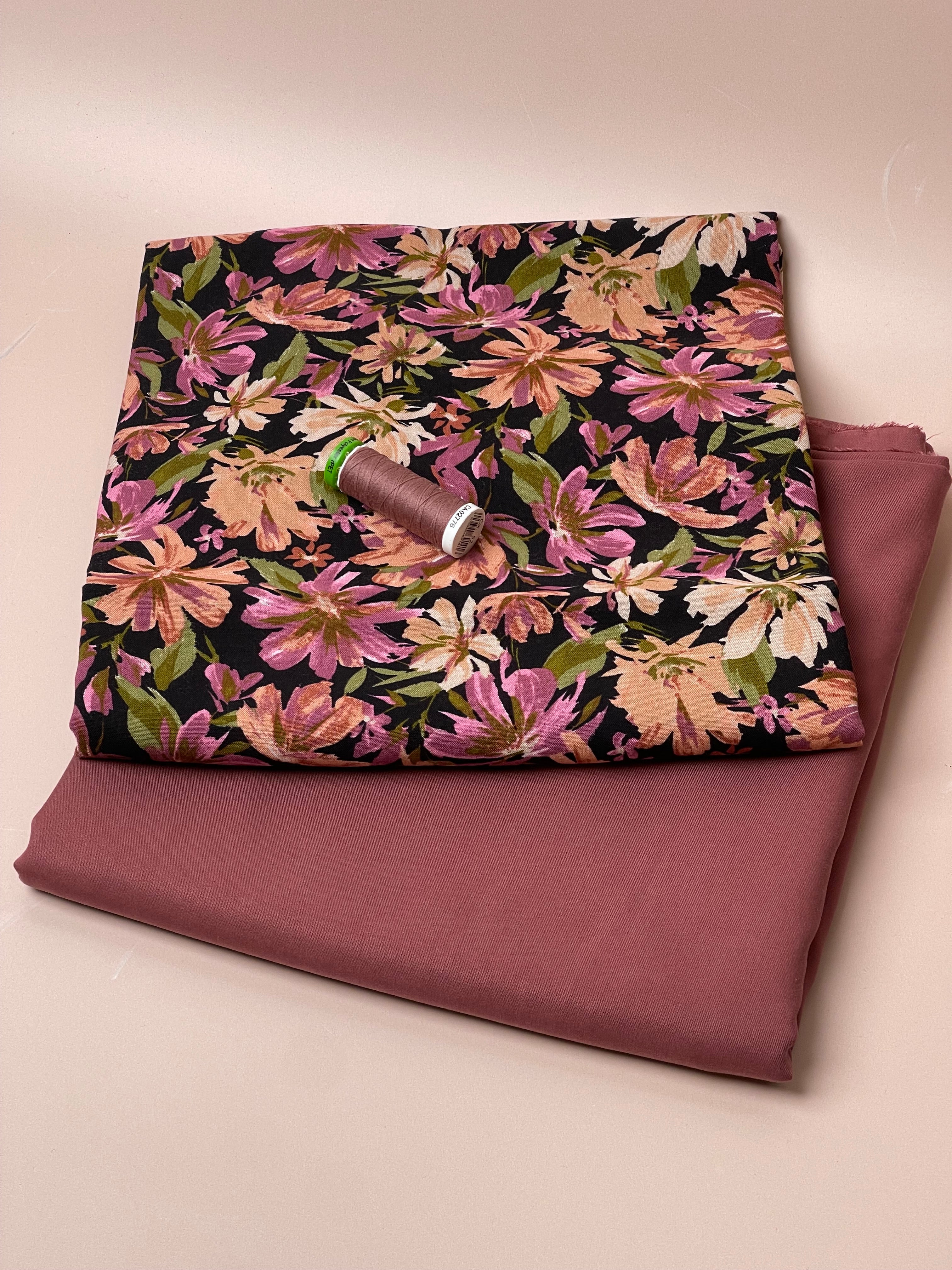 Make an Outfit Colour Bundle - Asters Mauve Viscose and Pink Clay TENCEL™ Lyocell Sandwashed Twill