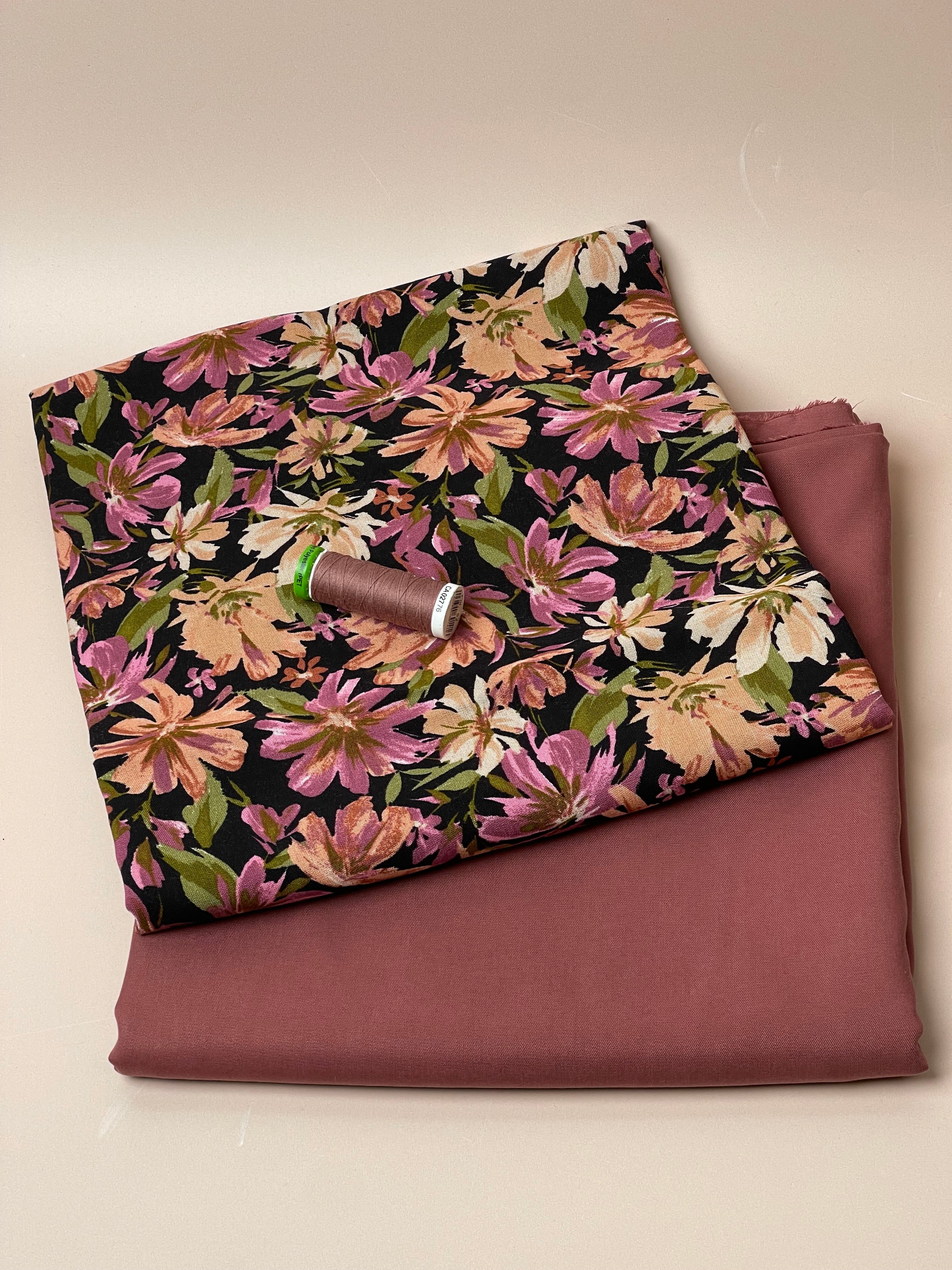Make an Outfit Colour Bundle - Asters Mauve Viscose and Pink Clay TENCEL™ Lyocell Sandwashed Twill