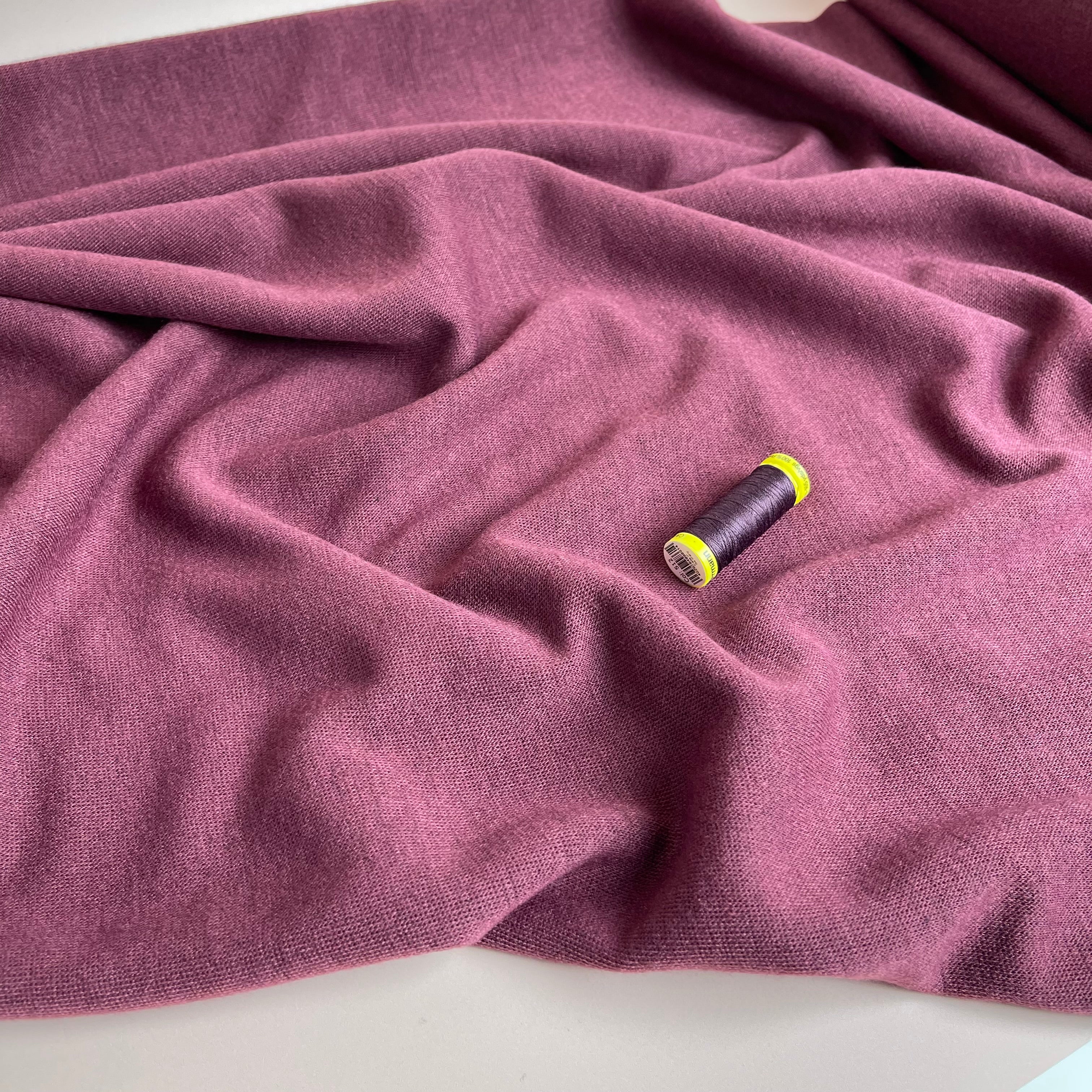 Soft Touch Viscose Blend Sweater Knit in Burgundy