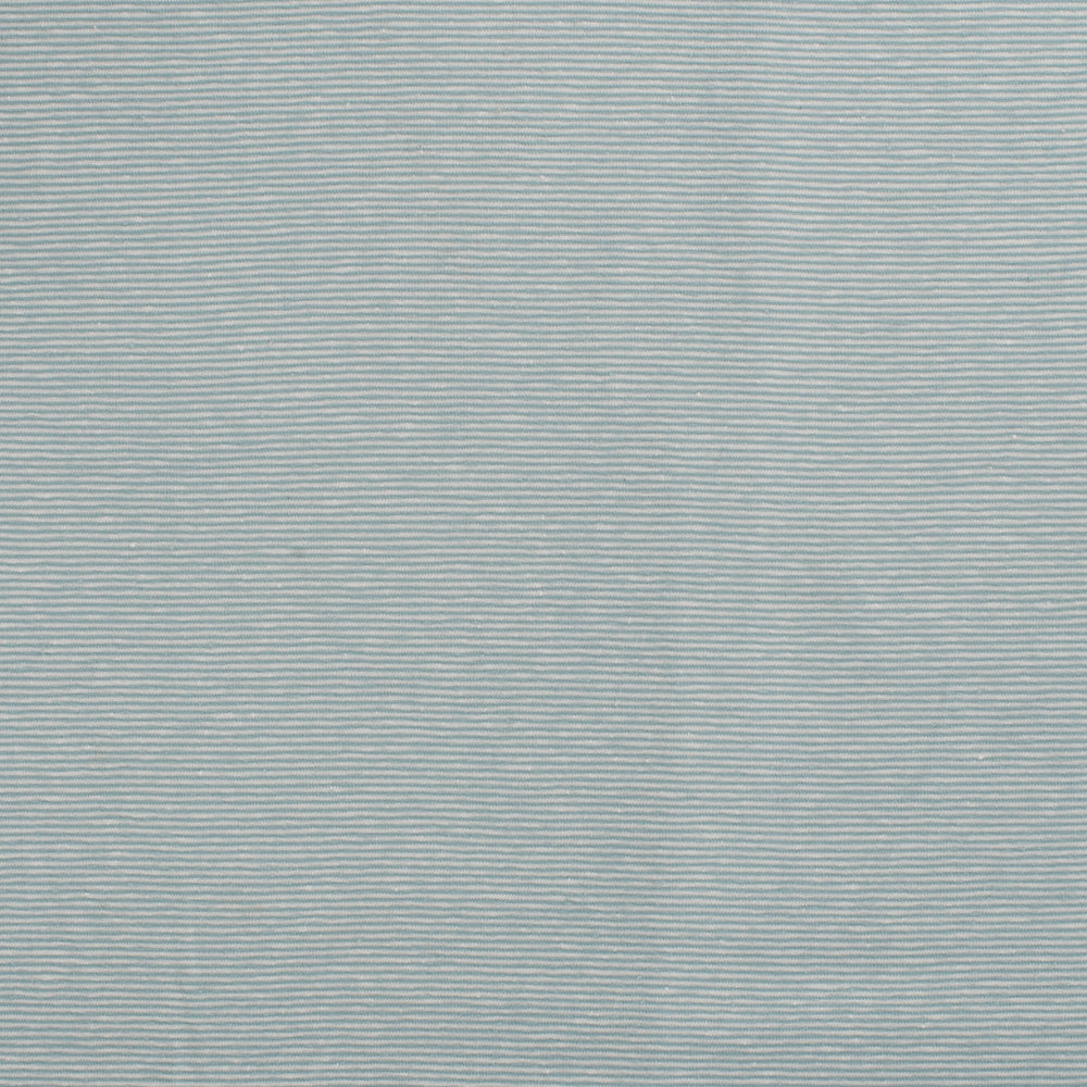 Yarn Dyed Soft Mint Fine Stripe Cotton Jersey Fabric